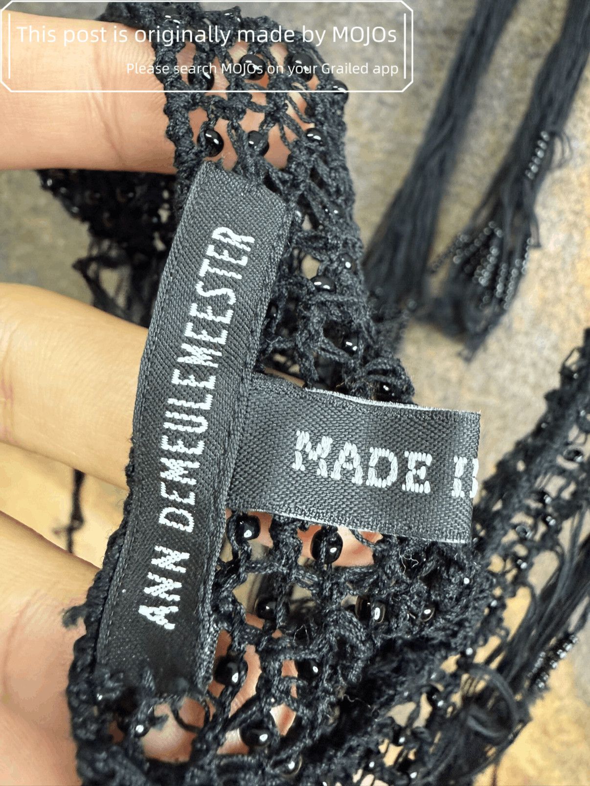 Ann Demeulemeester Ann Demeulemeester Knitwear Distressed Scarf Size ONE SIZE - 4 Thumbnail