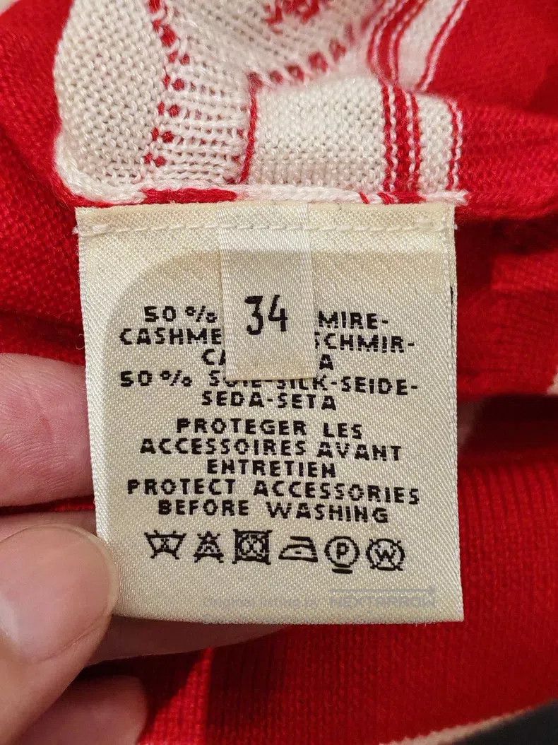 Hermes Hermes Red and white pig nose knitted cardigan Size XXS / US 00 / IT 34 - 5 Thumbnail
