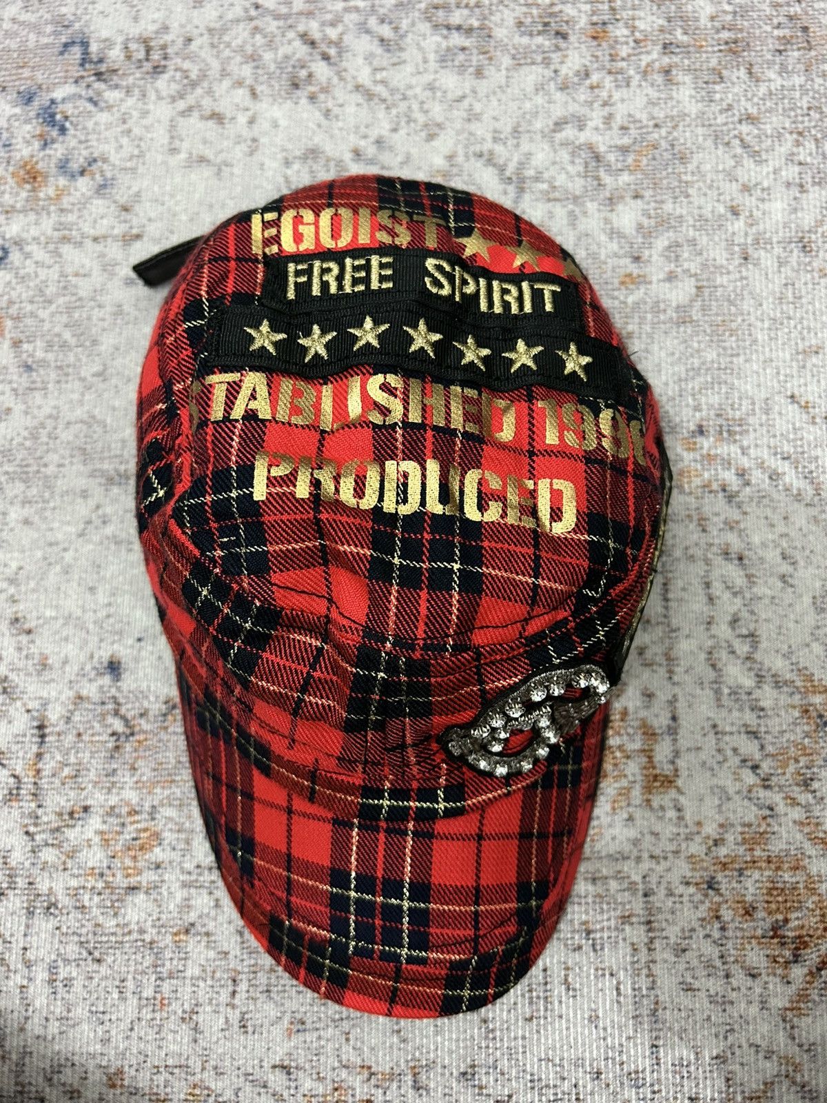 Hysteric Glamour Japanese Egoist Plaid Swarovski Hat Ifsix Gothic Style Size ONE SIZE - 5 Thumbnail