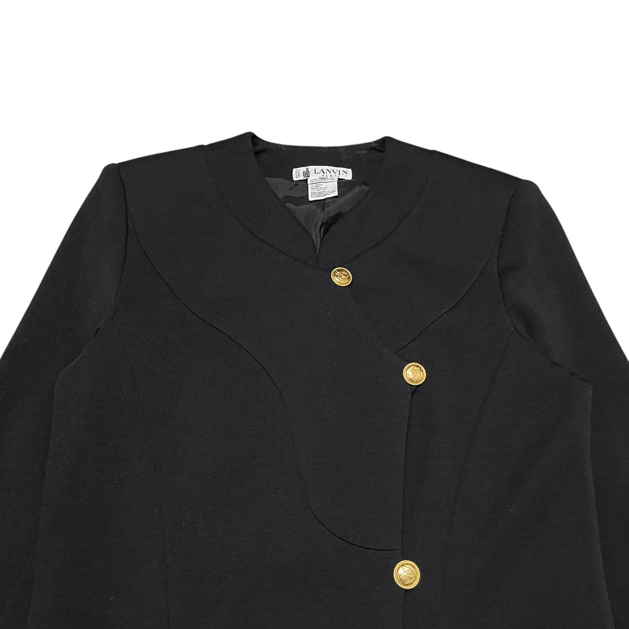 Lanvin Vintage Lanvin Paris Wool Gold Button Coat Size M / US 6-8 / IT 42-44 - 2 Thumbnail