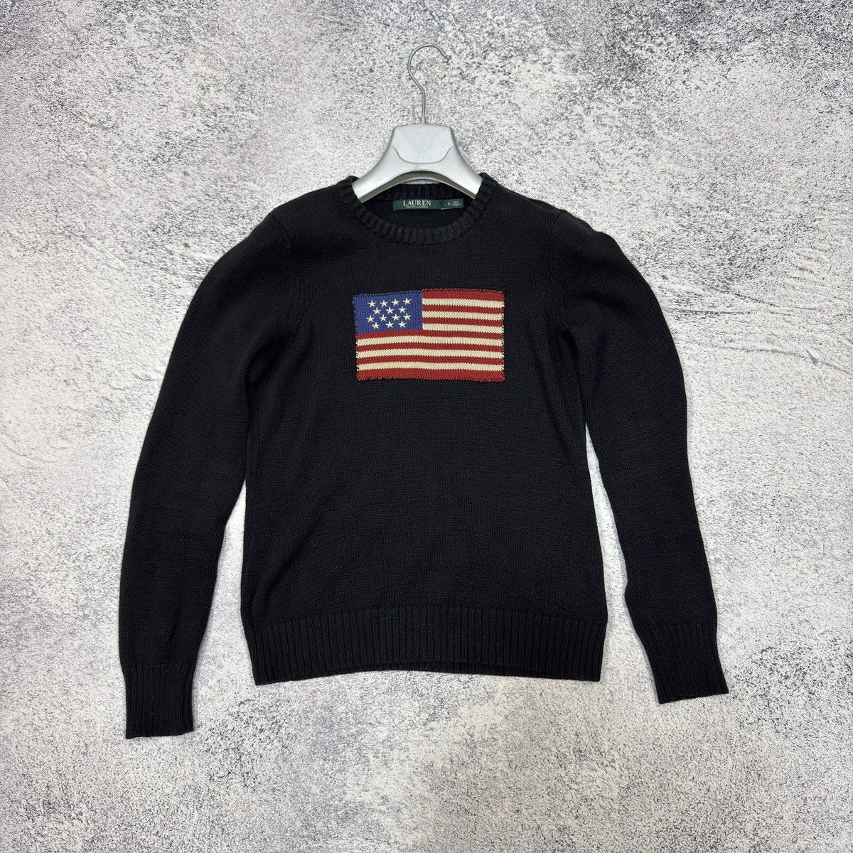 Lauren Ralph Lauren Ralph Lauren American Flag Black Cotton Sweater S Size Size S / US 4 / IT 40 - 1 Thumbnail
