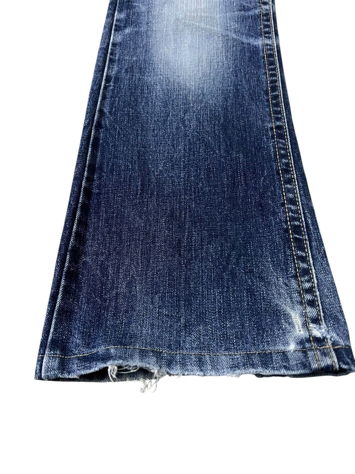 Japanese Brand Flare Jean Lolita Distress Mud Wash Jean Size US 31 - 3 Thumbnail