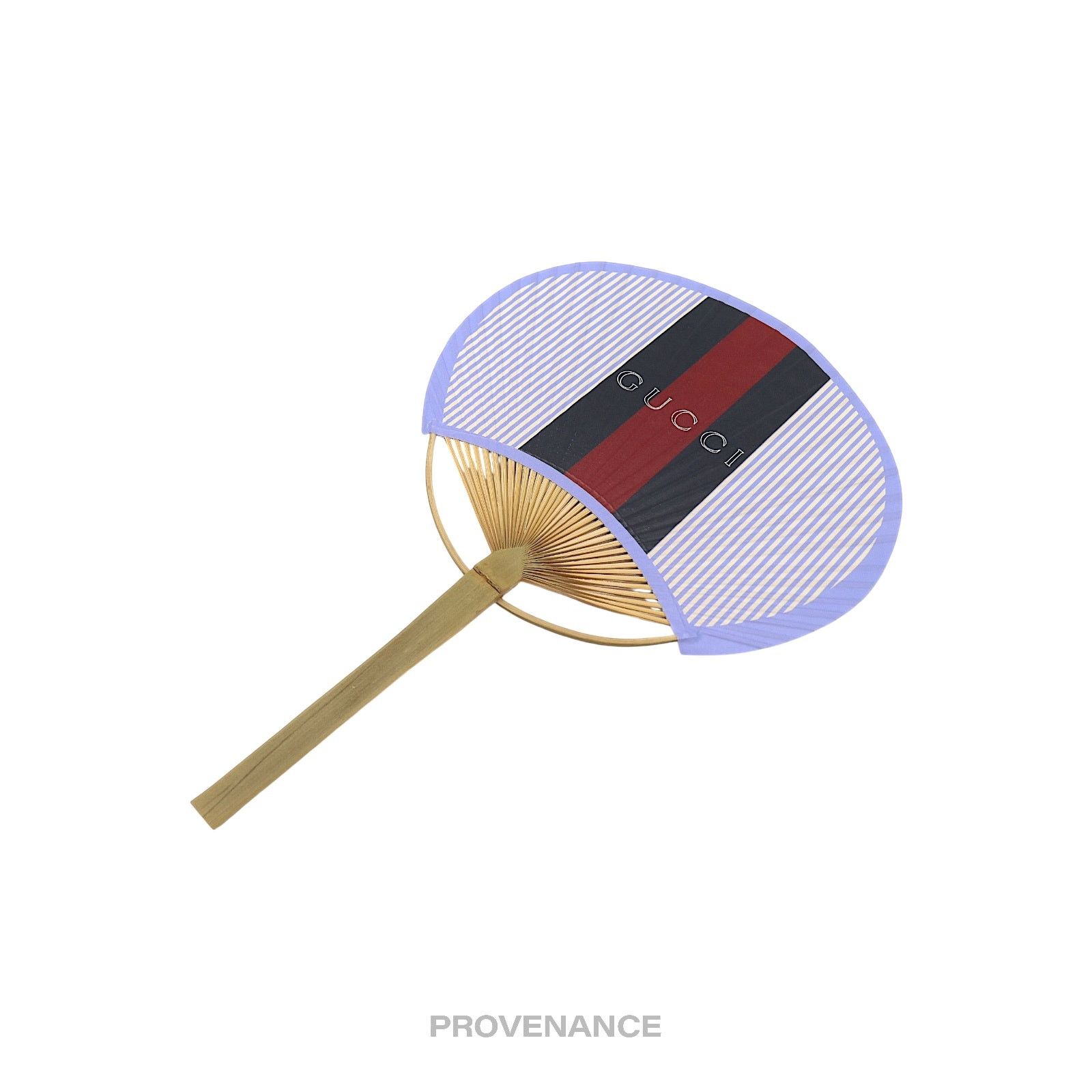 Gucci 🔴 Gucci Web Logo Bamboo Hand Fan - Black/Red Striped Size ONE SIZE - 3 Thumbnail