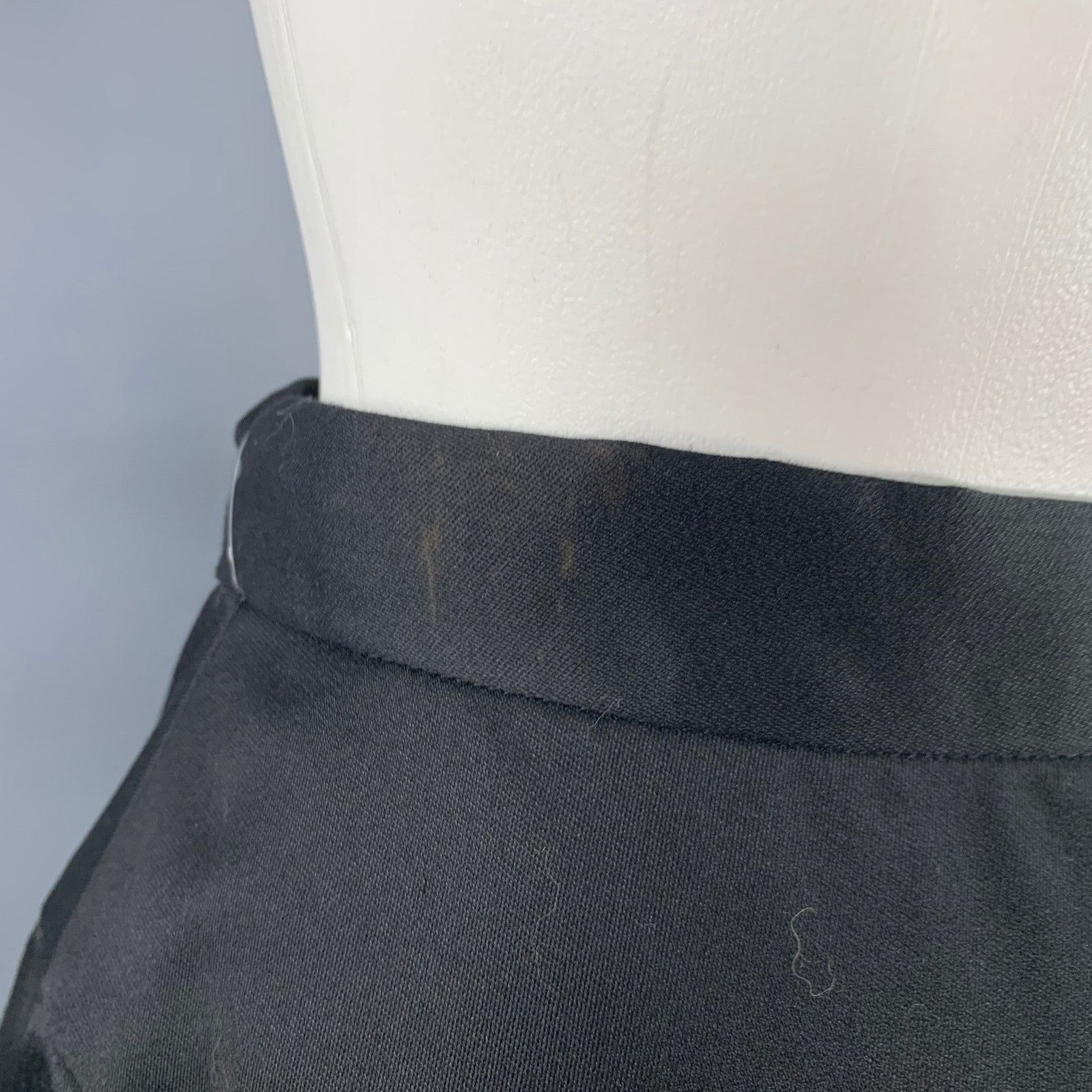 Other VICTOR COSTA Vintage 26 Black Taffeta Open Front Long Skirt Size 26" / US 2 / IT 38 - 3 Thumbnail