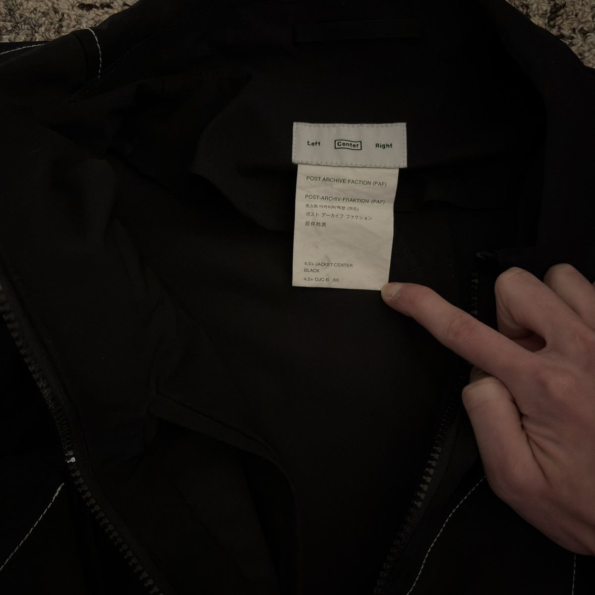 POST ARCHIVE FACTION (PAF) 4.0+ Jacket Center zip drizzler contrast stitch technical Size US M / EU 48-50 / 2 - 3 Thumbnail