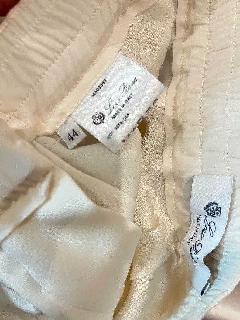 Loro Piana LORO PIANA Silk trousers Size 28" / US 6 / IT 42 - 2 Thumbnail