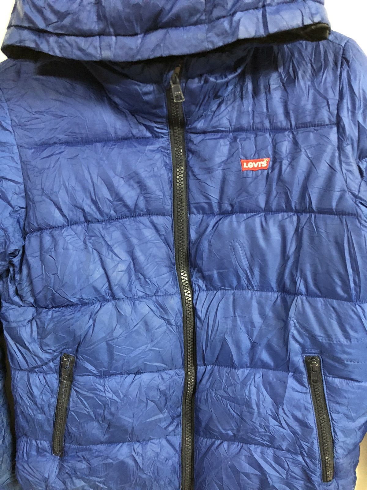 Designer × Levi's Vintage Y2K Levis puffer Jacket Hoodie Size US S / EU 44-46 / 1 - 3 Thumbnail