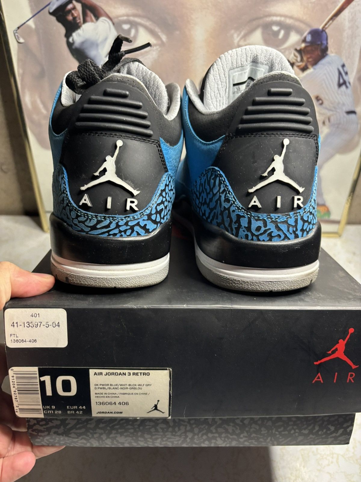 Jordan Brand Air Jordan 4 Retro powder blue Size US 10 / EU 43 - 7 Thumbnail