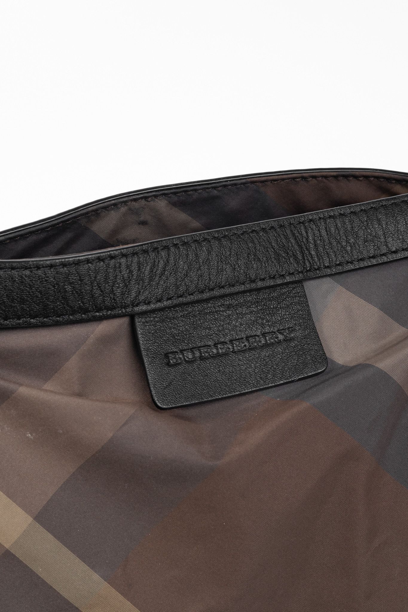 Burberry Burberry Buckleigh Check Taffeta Leather-Trim Packable Tote Size ONE SIZE - 8 Thumbnail