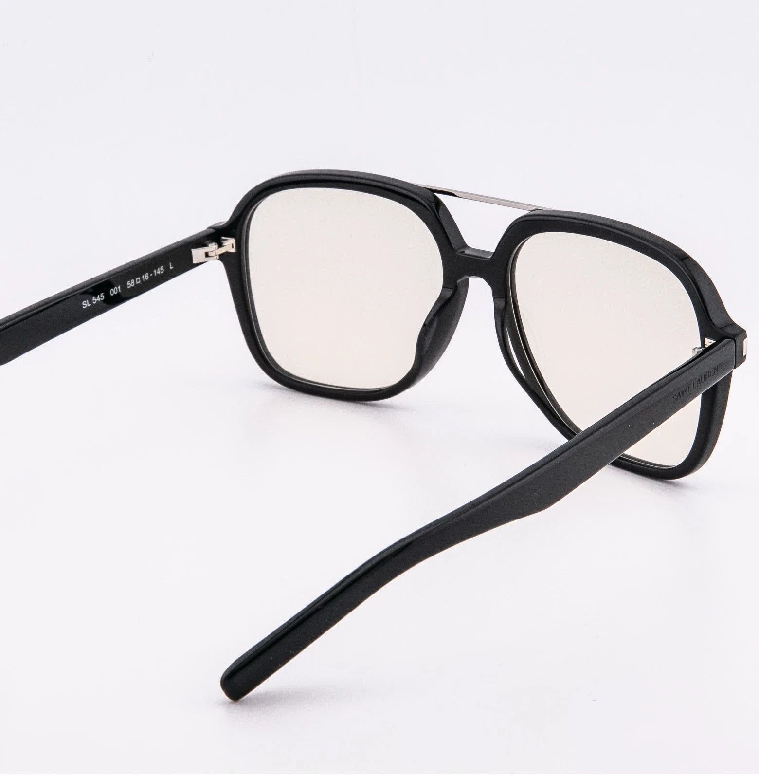 Saint Laurent Paris SAINT LAURENT SL 545 SL545 Black Aviator Sunglasses 001 Size ONE SIZE - 2 Thumbnail