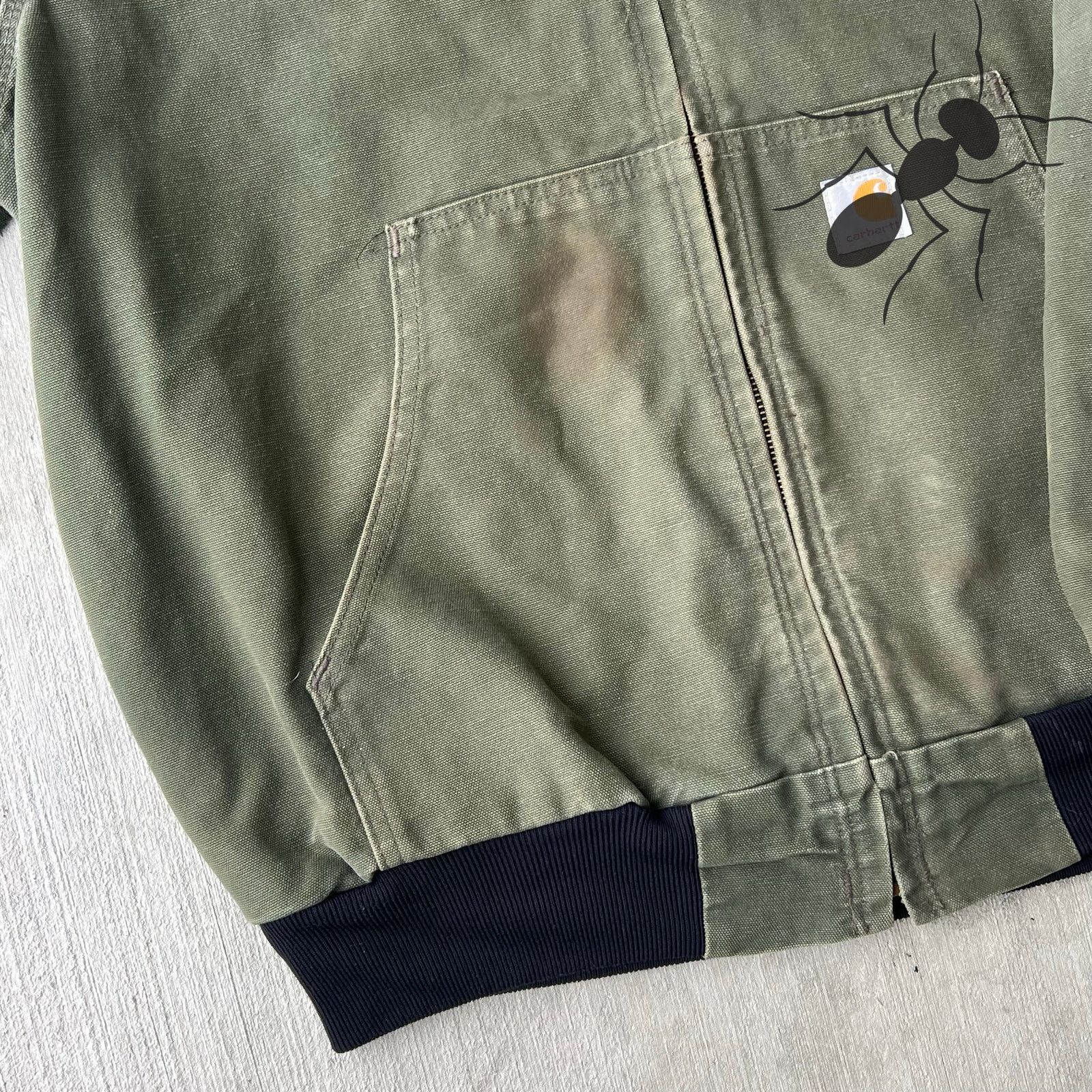 Carhartt × Vintage Carhartt J131 GRN green hooded active work wear jacket Size US L / EU 52-54 / 3 - 2 Thumbnail