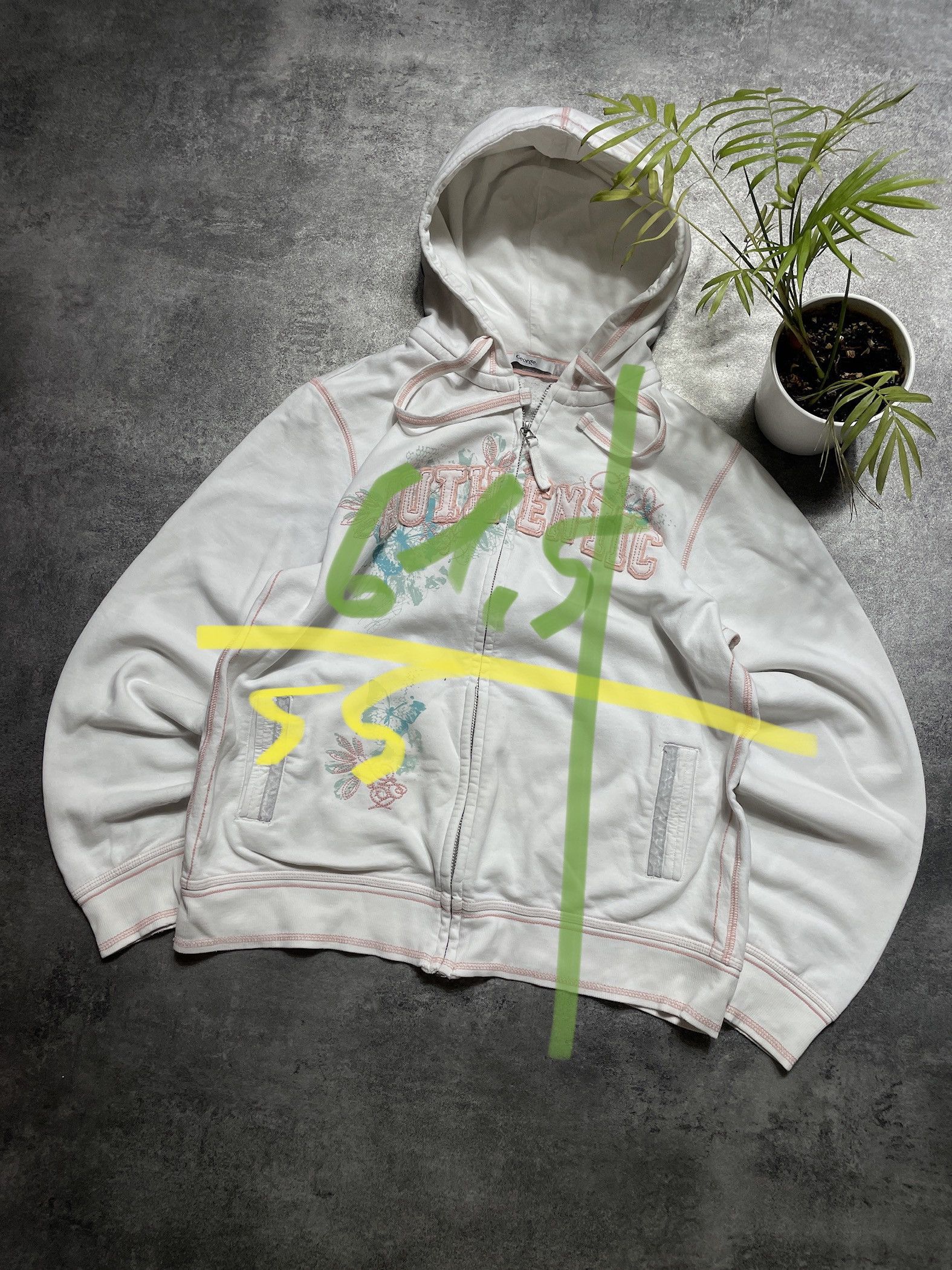 Vintage RARE! Vintage Y2K Hoodie Zip Spellout Boxy Fit Size XS / US 0-2 / IT 36-38 - 11 Thumbnail
