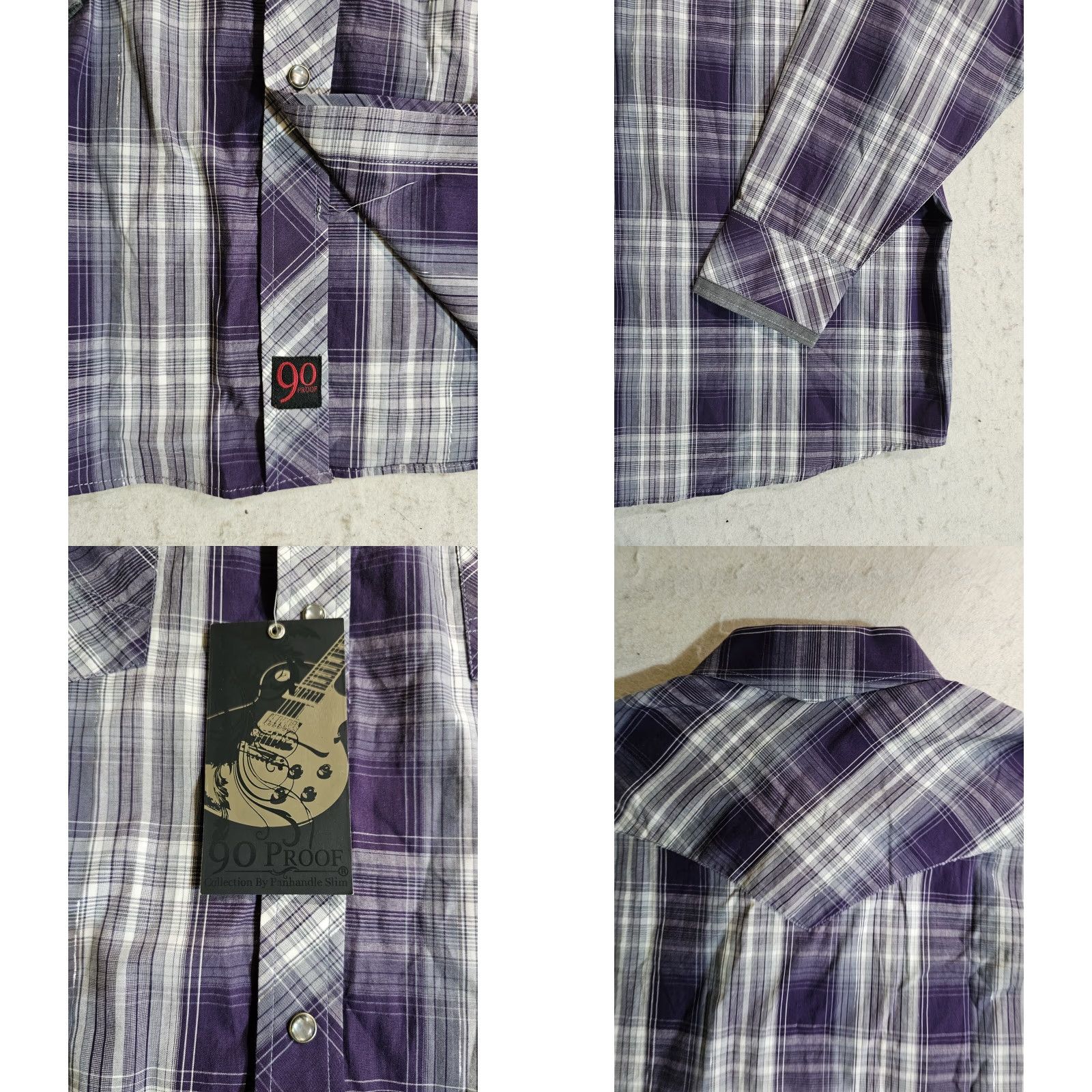 Vintage VINTAGE Panhandle Slim Pearl Snap Western Style Rodeo Shirt Mens XL Purple Cowboy Western Shirt Size US XL / EU 56 / 4 - 9 Thumbnail