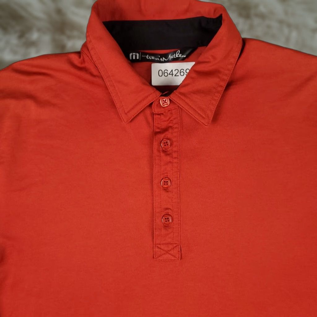 TravisMathew Travis Mathew Polo Shirt Mens Size M Red Golf Casual Short Sleeve Shirt Size US M / EU 48-50 / 2 - 1 Thumbnail