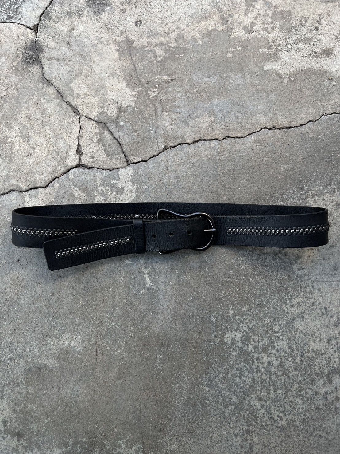 Vintage Vintage Studded Leather Belt Size 34 - 1 Thumbnail