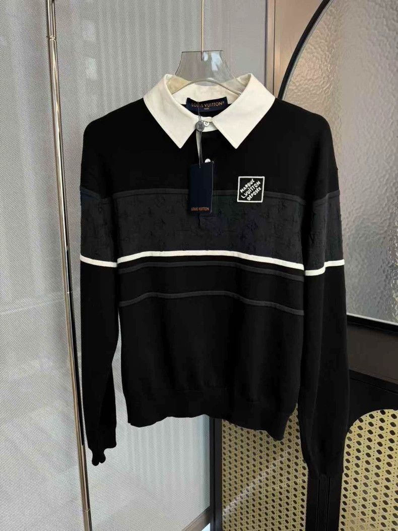 Louis Vuitton Louis Vuitton SS25 New Jacquard Long-Sleeve Polo Shirt Col Size US XS / EU 42 / 0 - 1 Thumbnail