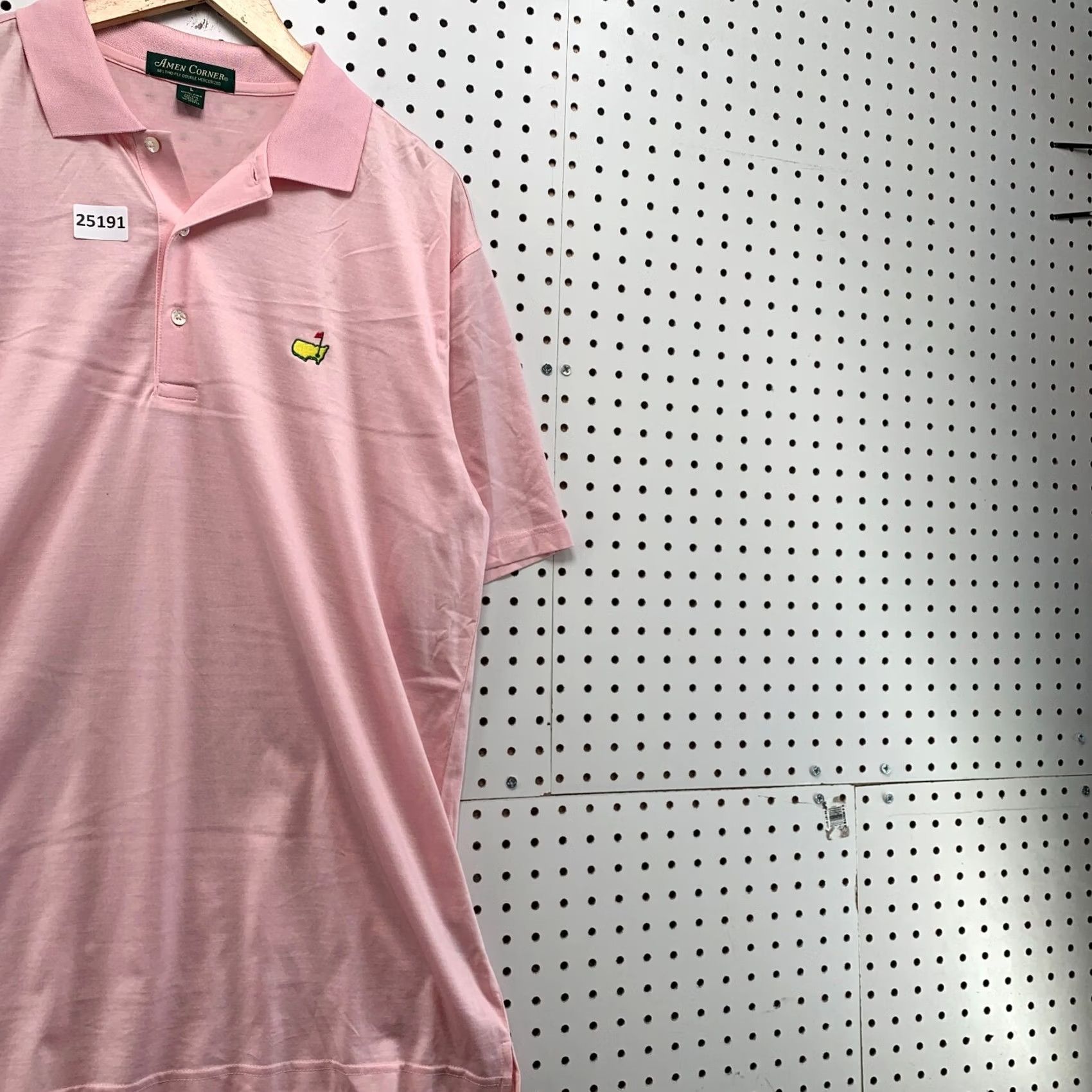 Augusta Sportswear Amen Corner Polo Shirt Pink Masters Augusta Logo Adult Large Pima Cotton 23x33 Size US L / EU 52-54 / 3 - 4 Thumbnail