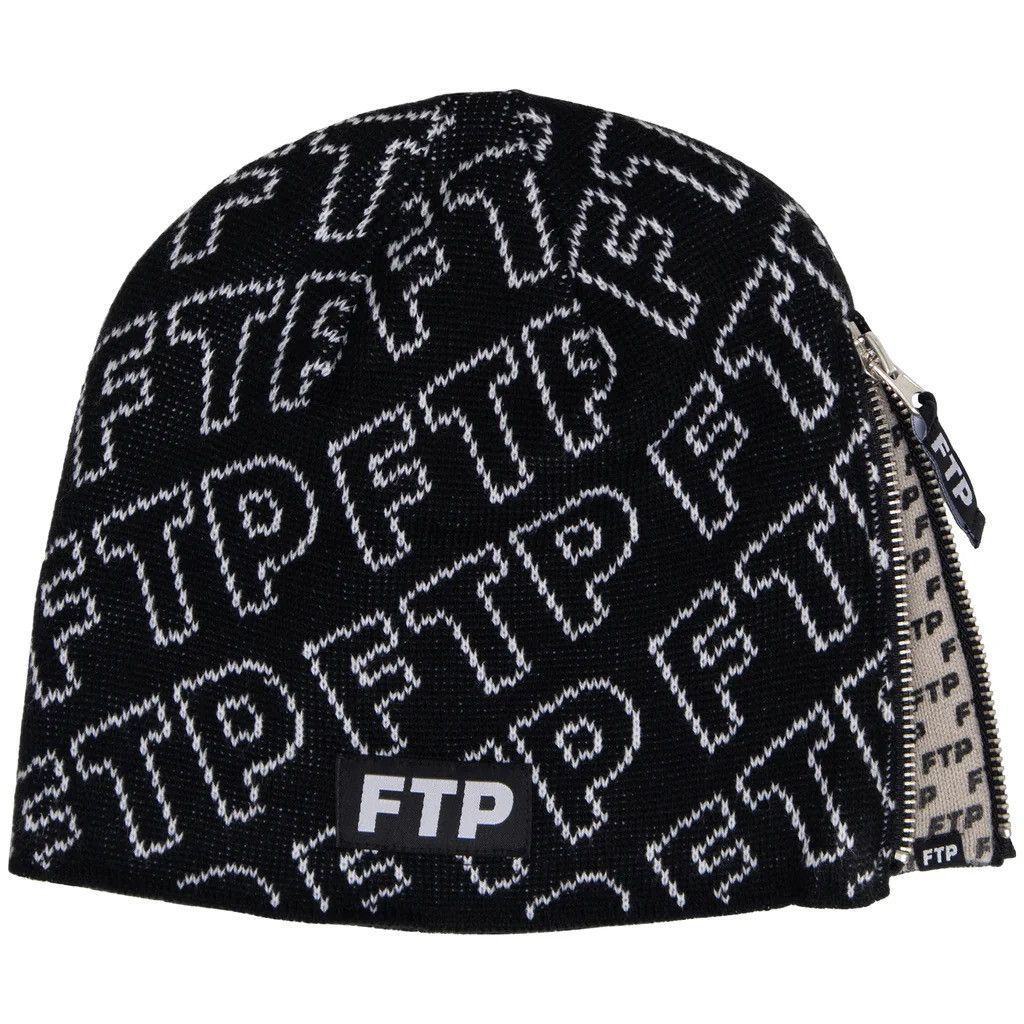 Fuck The Population FTP Zipper Beanie Black NEW Size ONE SIZE - 4 Thumbnail
