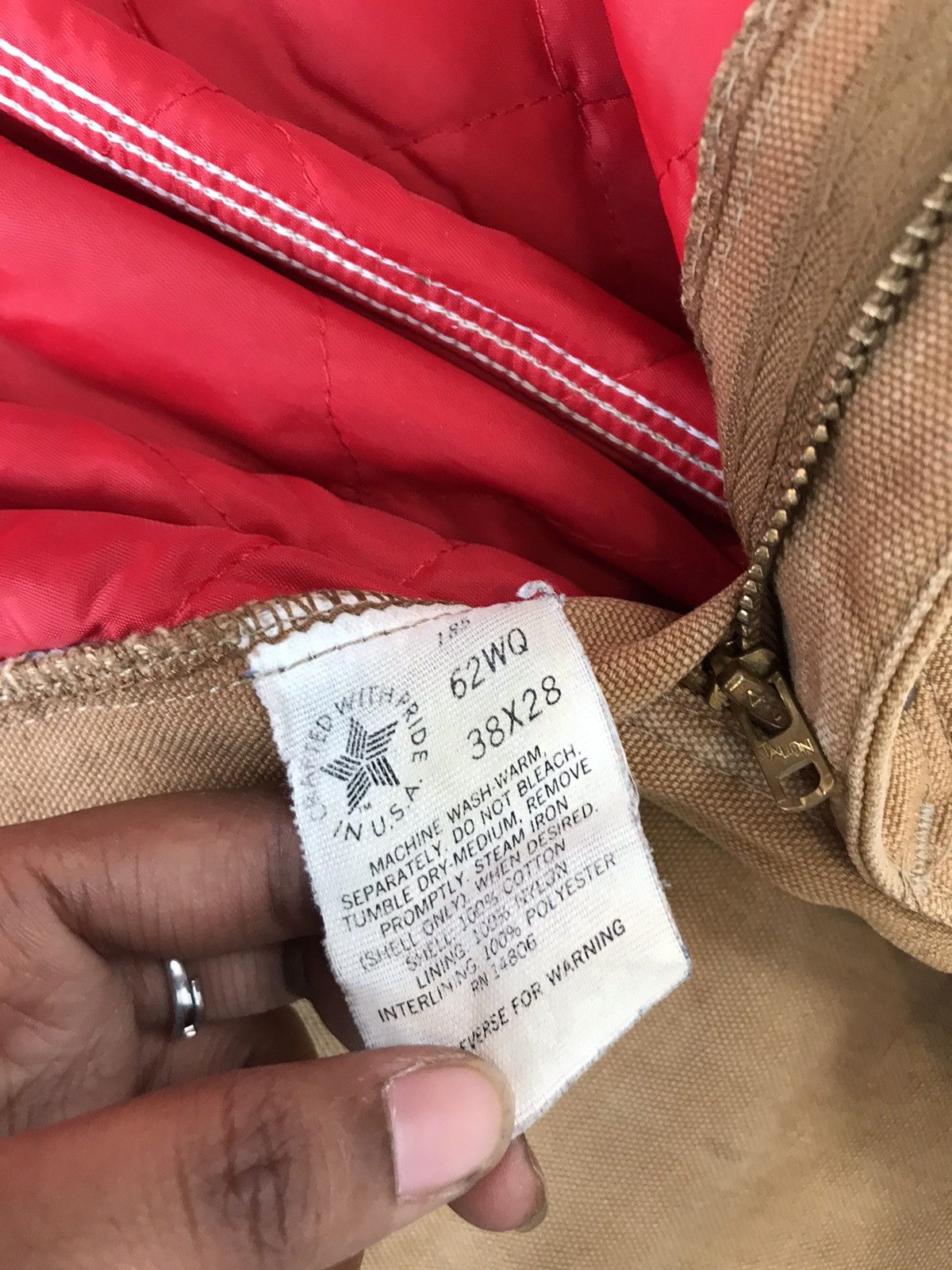 Carhartt × Vintage Vintage Carhartt 62WQ blankets line denim Size US 38 / EU 54 - 7 Thumbnail