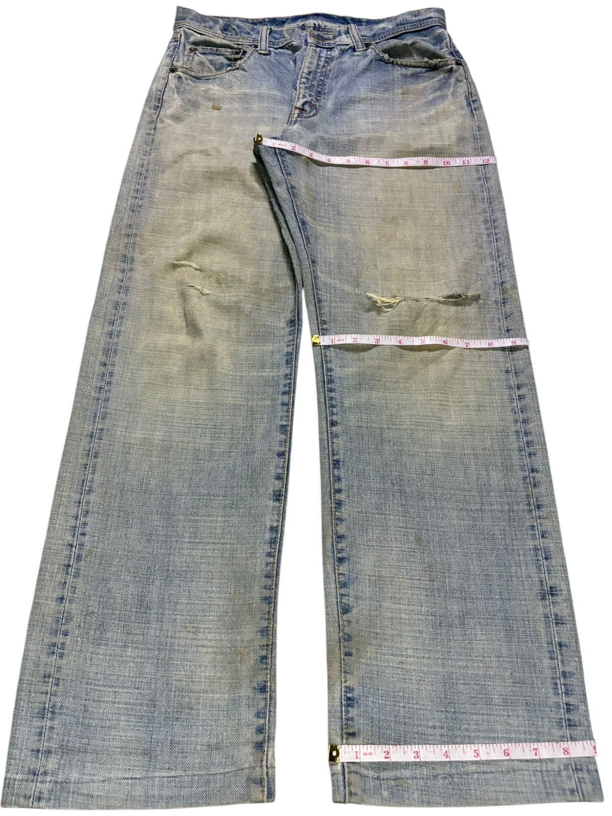 Japanese Brand Vintage Japanese Brand Mud Wash Distressed Loose Baggy Jeans Size US 30 / EU 46 - 14 Thumbnail