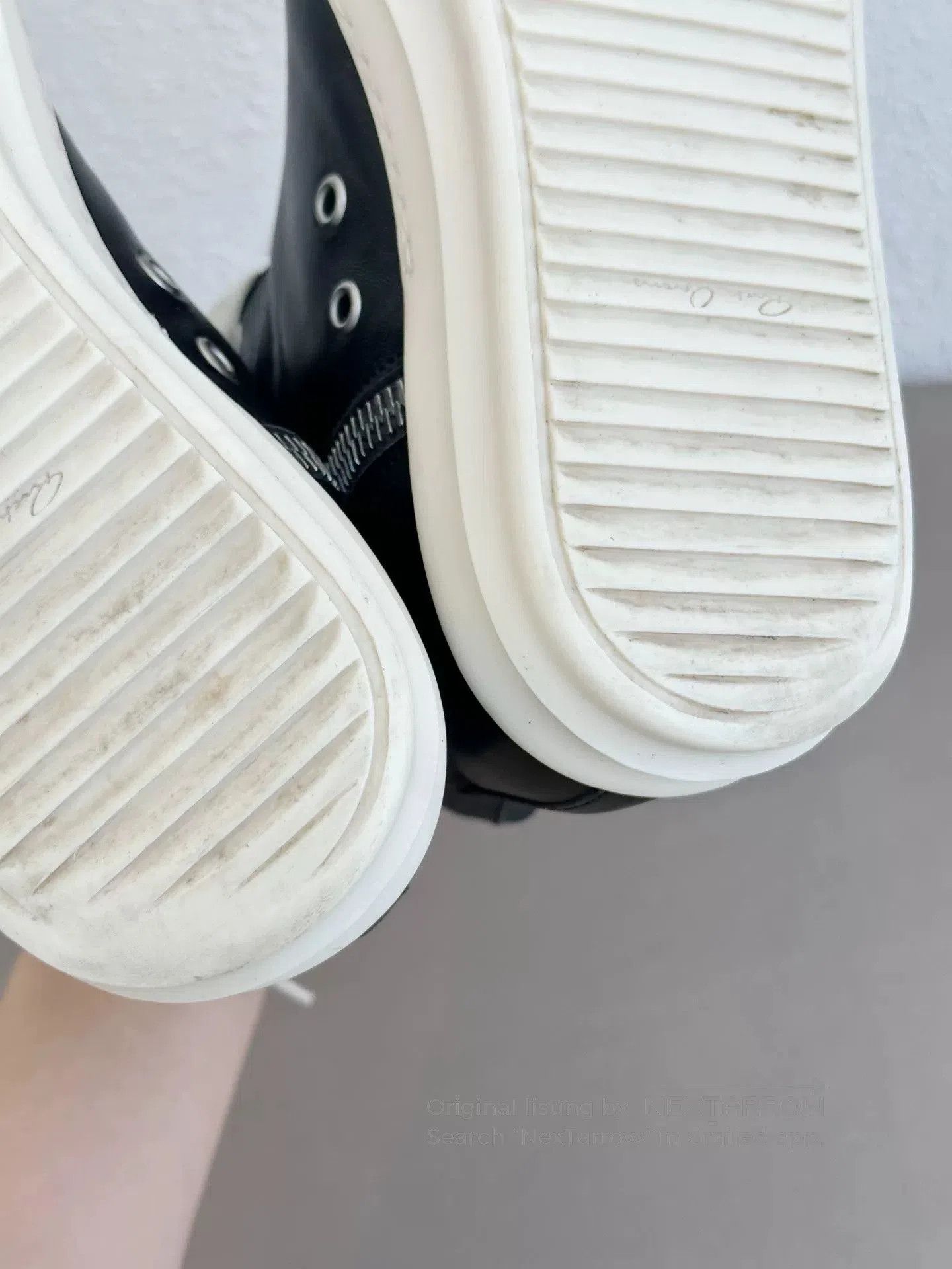 Rick Owens Rick Owens High-Top Leather Black White. Size US 7 / EU 40 - 8 Thumbnail