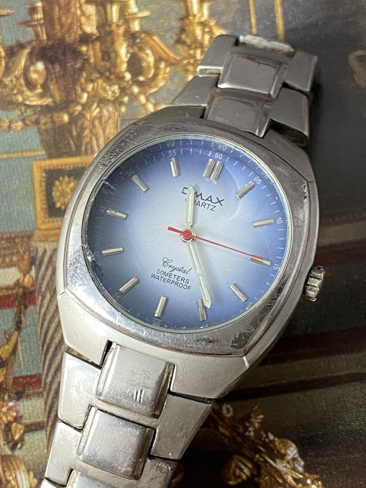 Jewelry Vintage Omax Quartz Crystal 50M Water Resistant Watch Size ONE SIZE - 2 Thumbnail