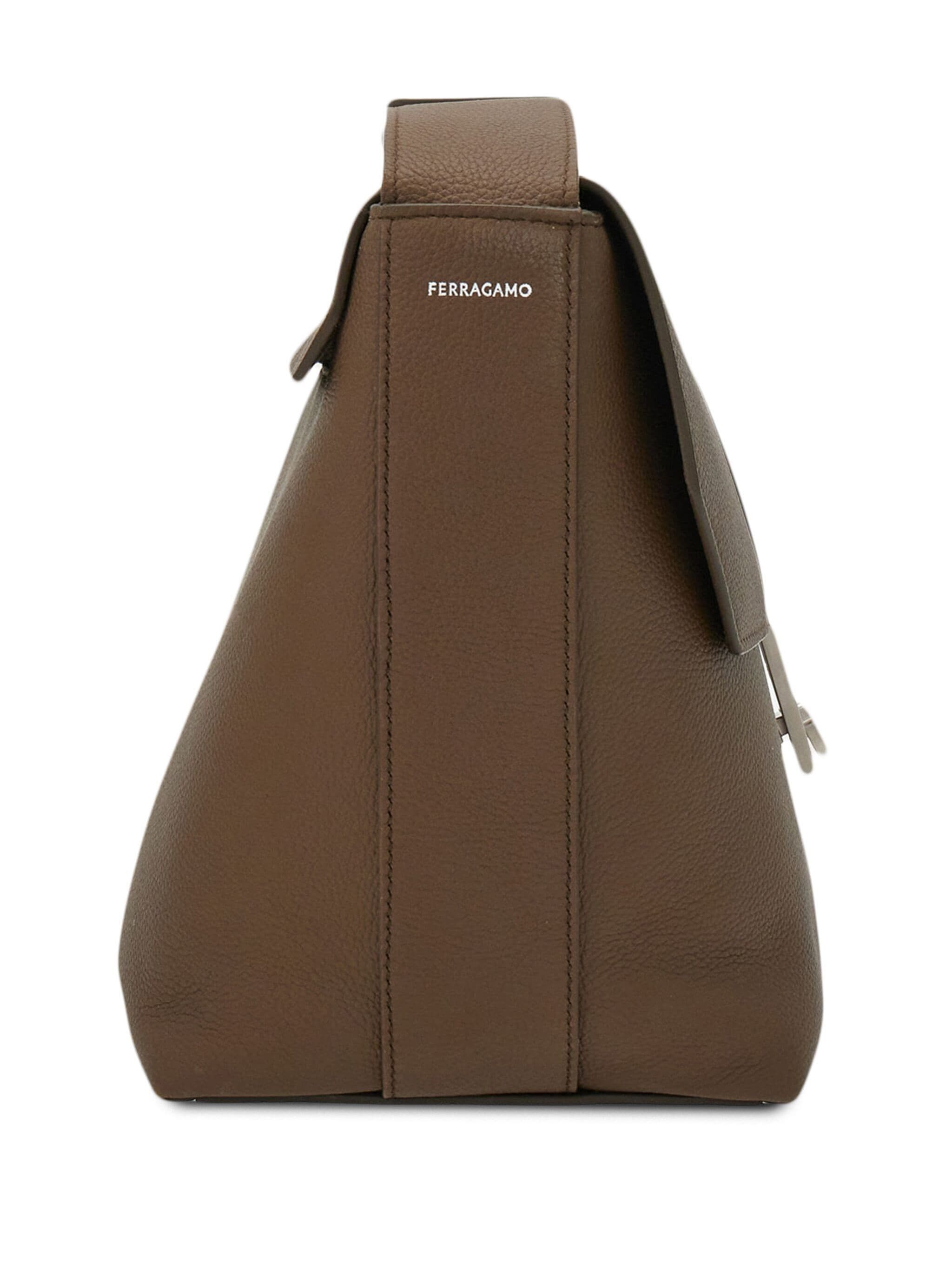 Salvatore Ferragamo o1s1rm0924 Size: OS / Gancini Plaque leather Bag in Brown Size ONE SIZE - 4 Thumbnail