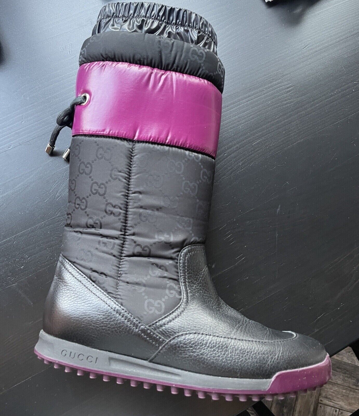 Gucci GUCCI GG NYLON BLACK PURPLE TRIM WINTER BOOTS size 35 Size US 5 / IT 35 - 5 Thumbnail