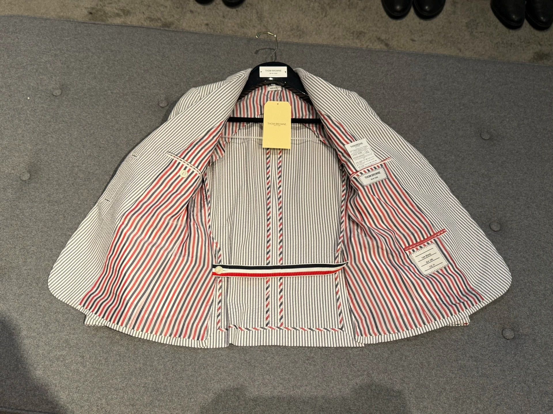 Thom Browne Thom Browne Seersucker Four-Bar Blazer Rare New Size S / US 4 / IT 40 - 7 Thumbnail