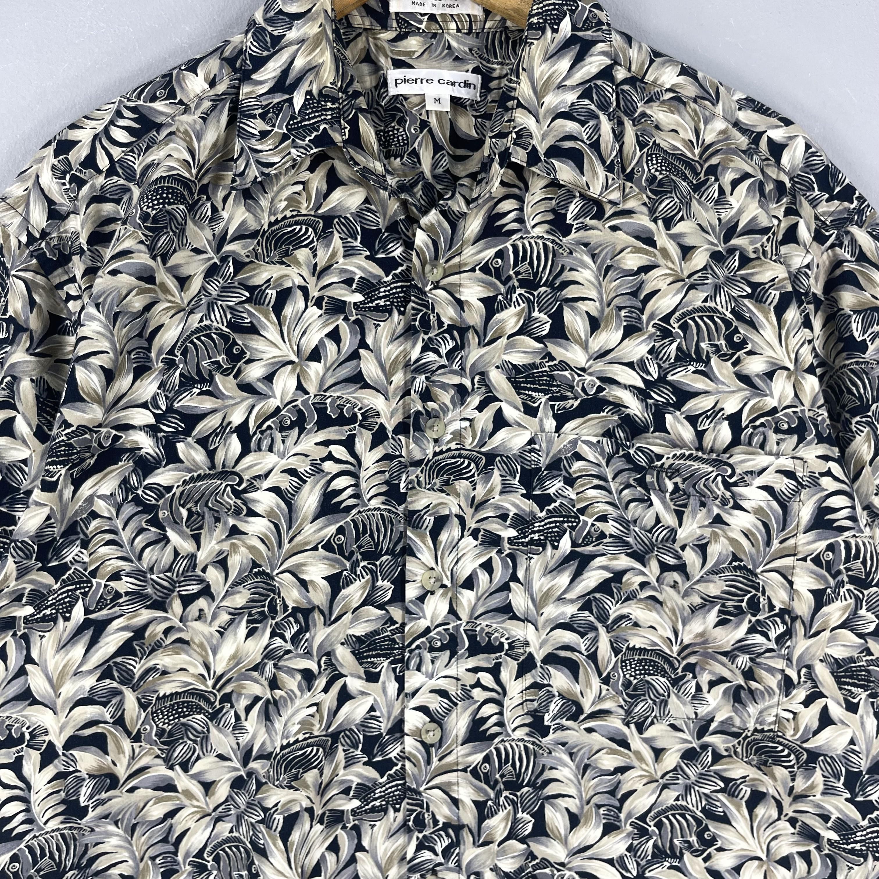 Vintage Vintage PIERRE CARDIN Hawaii Floral Motive Button Up Shirt Size US M / EU 48-50 / 2 - 2 Thumbnail