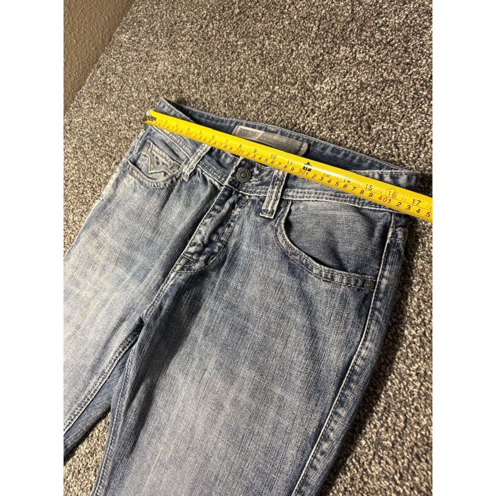 Pistola Rock & Roll Jeans Pistol Bootcut Mens 33x30 Blue Denim Cotton Western 5-Pocket Regular Rock and Roll Cowboy Jeans Size US 33 - 6 Thumbnail
