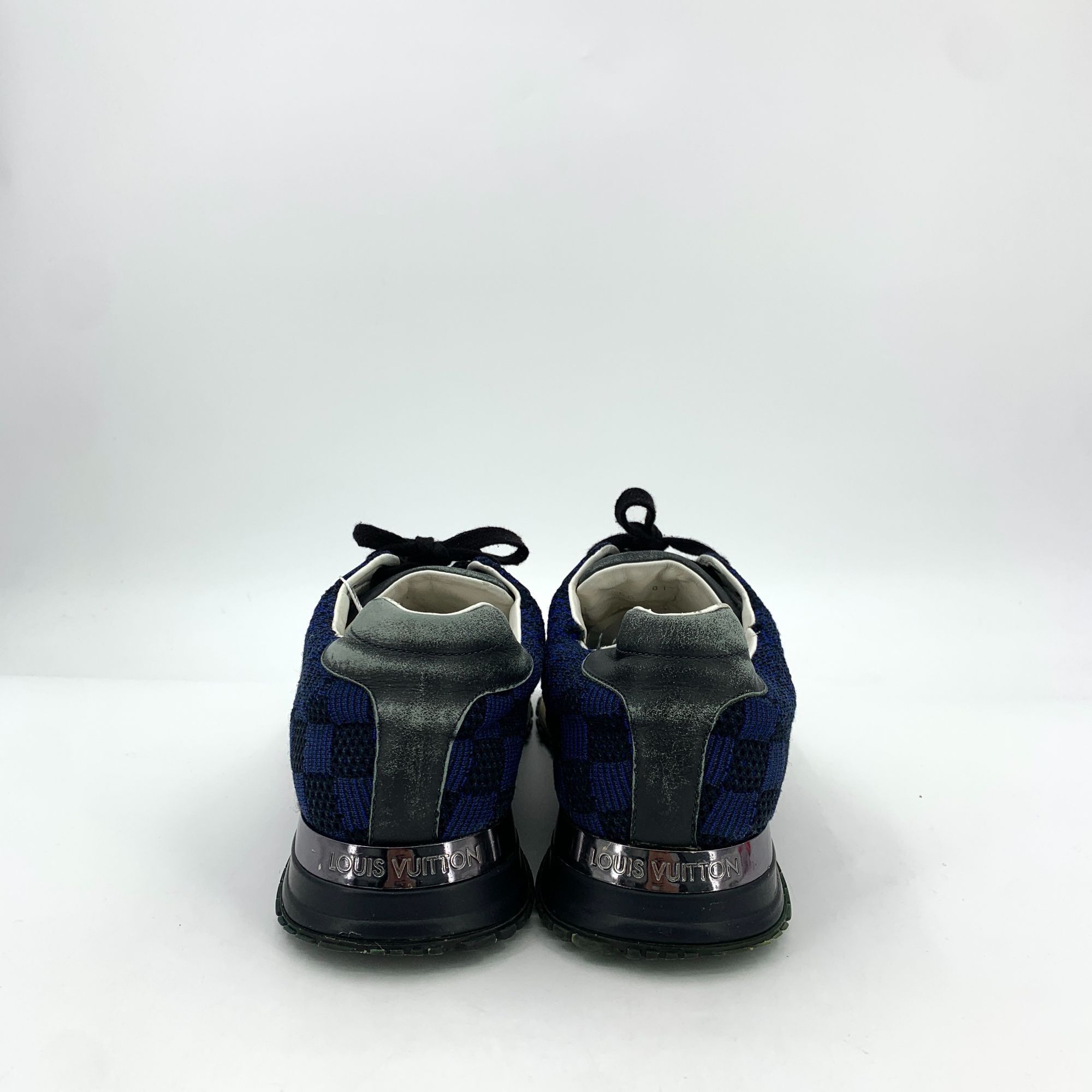 Louis Vuitton Louis Vuitton Lv 42.5 Dark Blue Checkered Lace-Up Sneakers Size US 9.5 / EU 42-43 - 7 Thumbnail