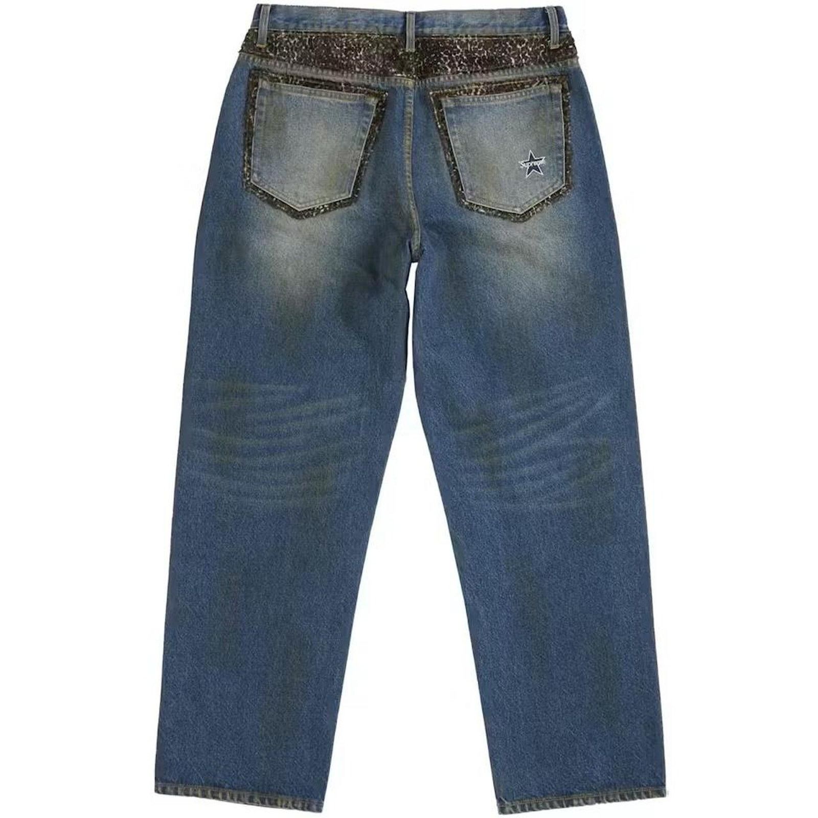 Supreme Supreme Leopard Faux Fur Loose Fit Jean “Washed Indigo” 38M Size US 38 / EU 54 - 2 Thumbnail