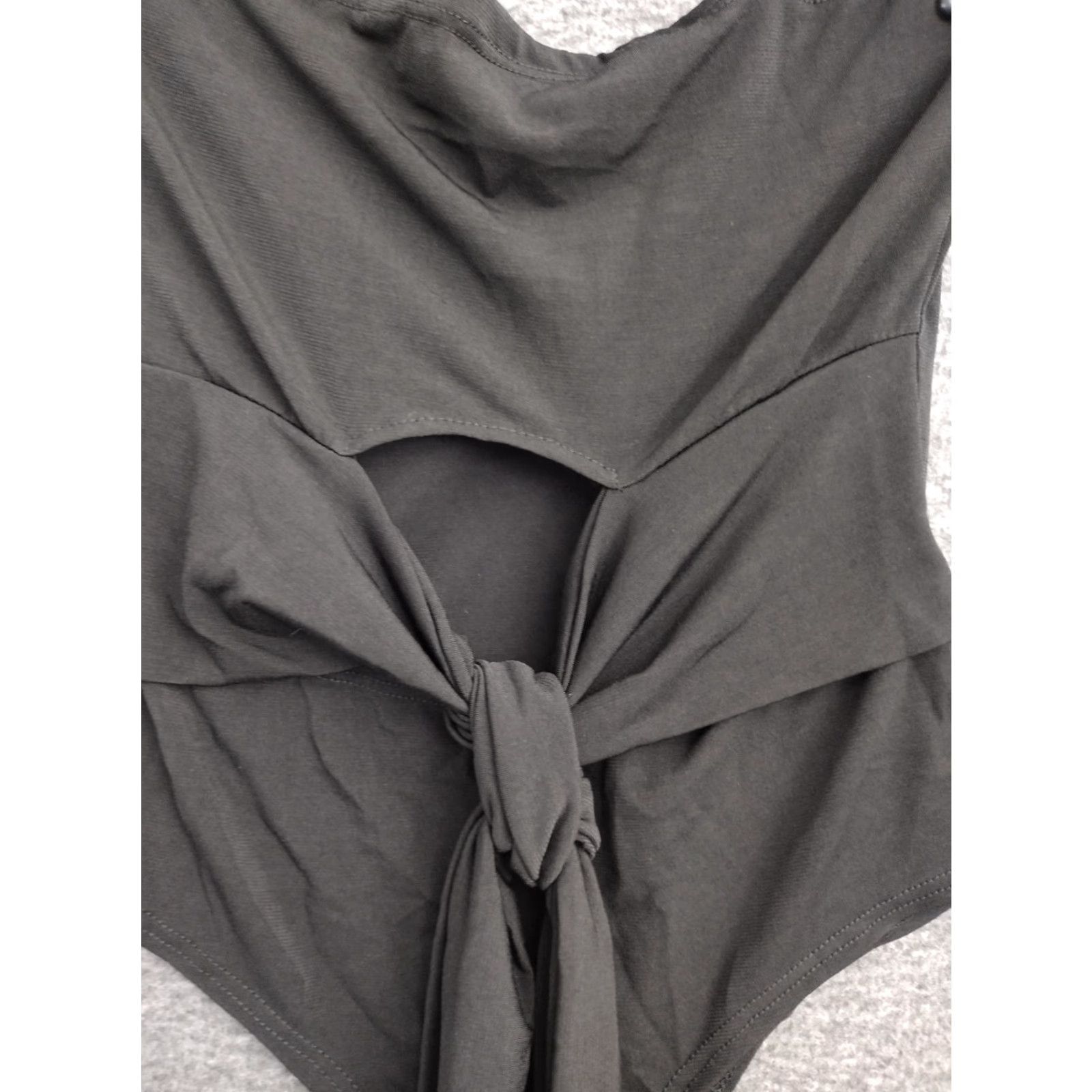 Vintage MAGIA Women's Strapless One Piece Swimsuit Tie Black S Size ONE SIZE - 7 Thumbnail