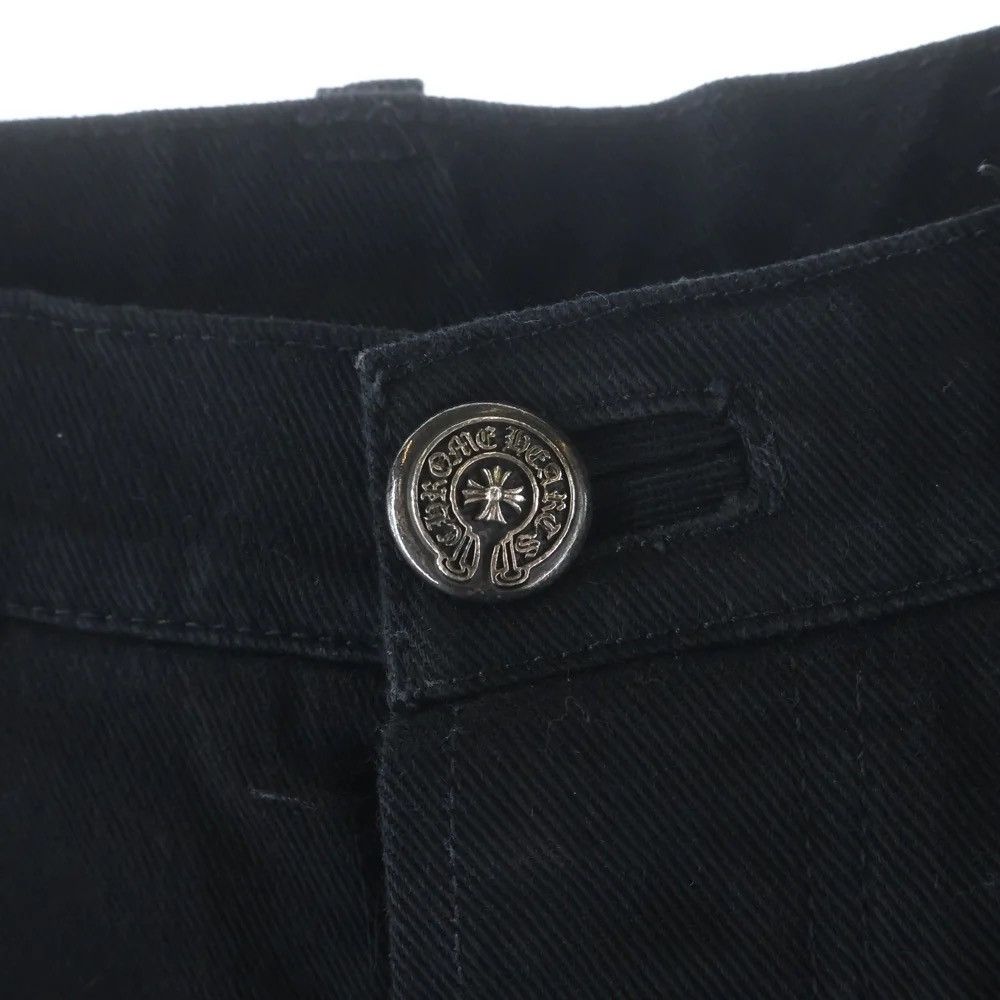 Chrome Hearts 31inch Chrome Hearts Fleur Knee Black Denim Pants Size US 34 / EU 50 - 4 Thumbnail