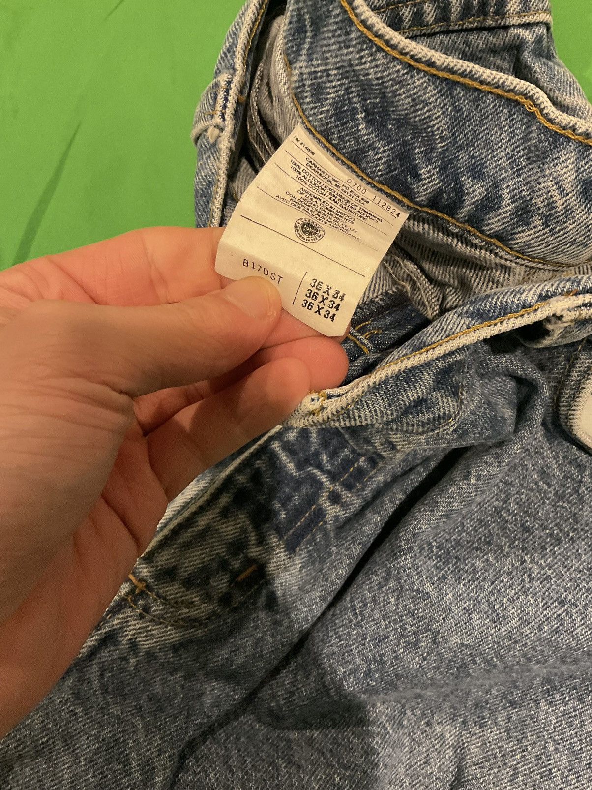 Carhartt × Vintage Vintage Carhartt Navy denim jeans Size US 36 / EU 52 - 3 Thumbnail