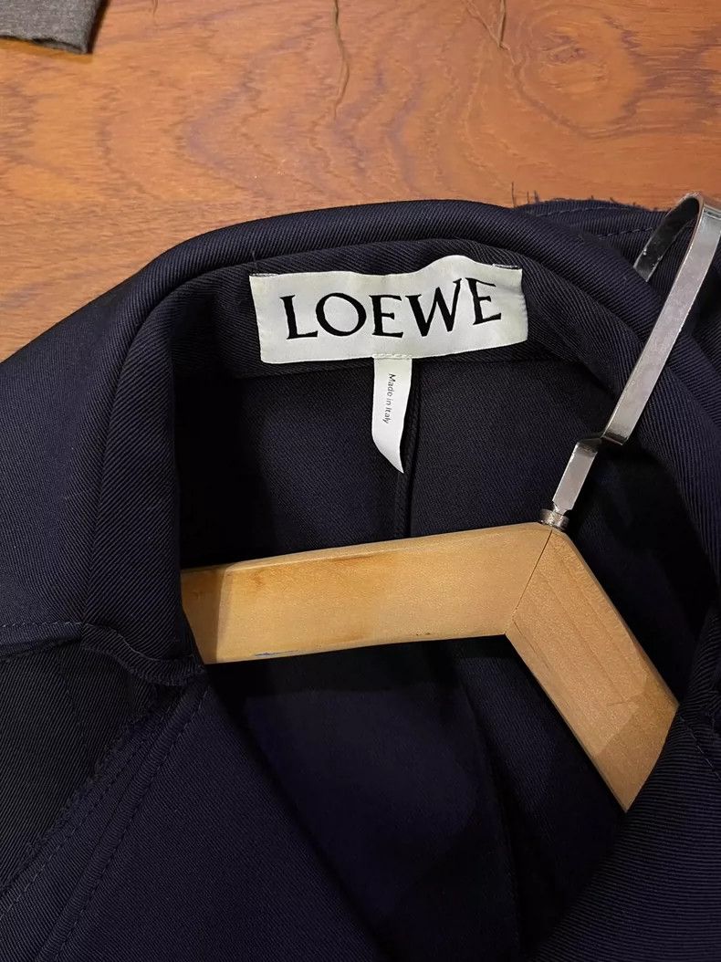 Loewe Loewe Double collar trench coat, dark blue Size S / US 4 / IT 40 - 3 Thumbnail