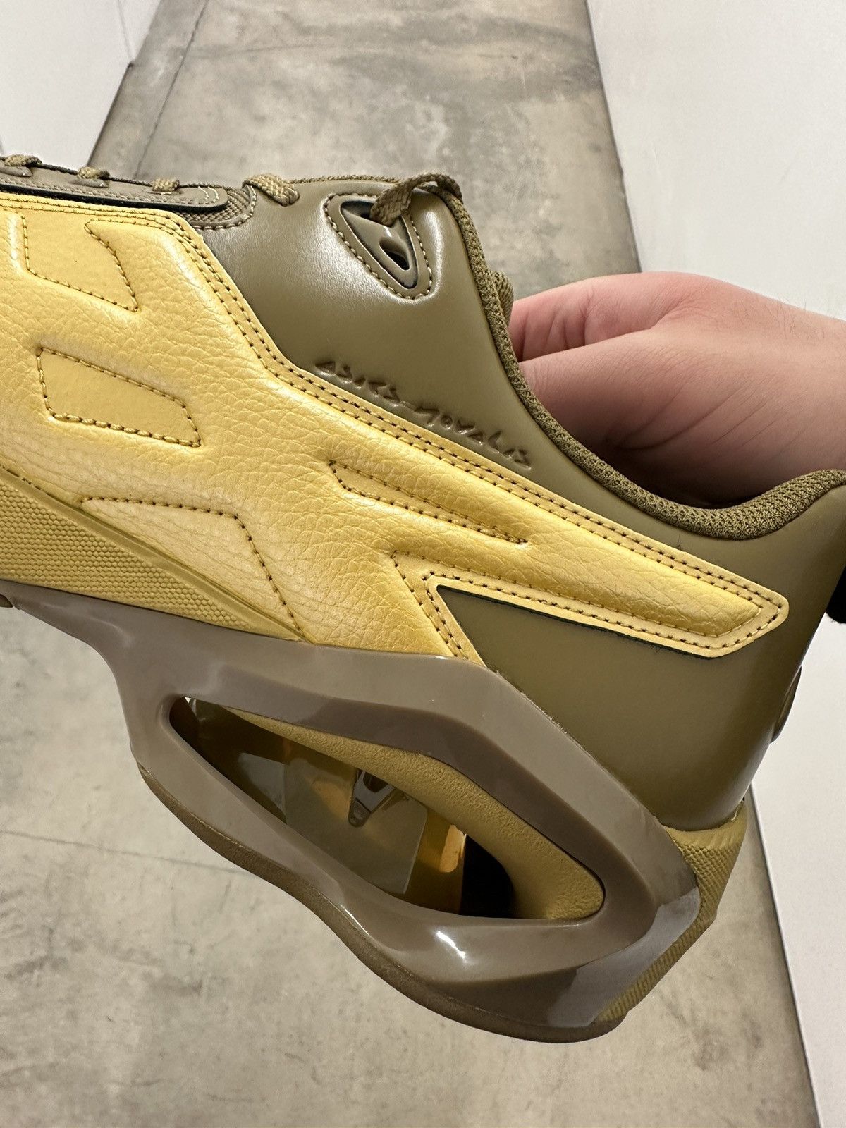 Asics × Kiko Kostadinov ASICS, kiko kostadinov. Yellow mixed material runners. Size US 12 / EU 45 - 9 Thumbnail