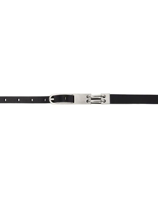 Rick Owens New/Box TECUATL Black Cow Bull Tongue Leather XL Long Belt Size ONE SIZE - 12 Thumbnail
