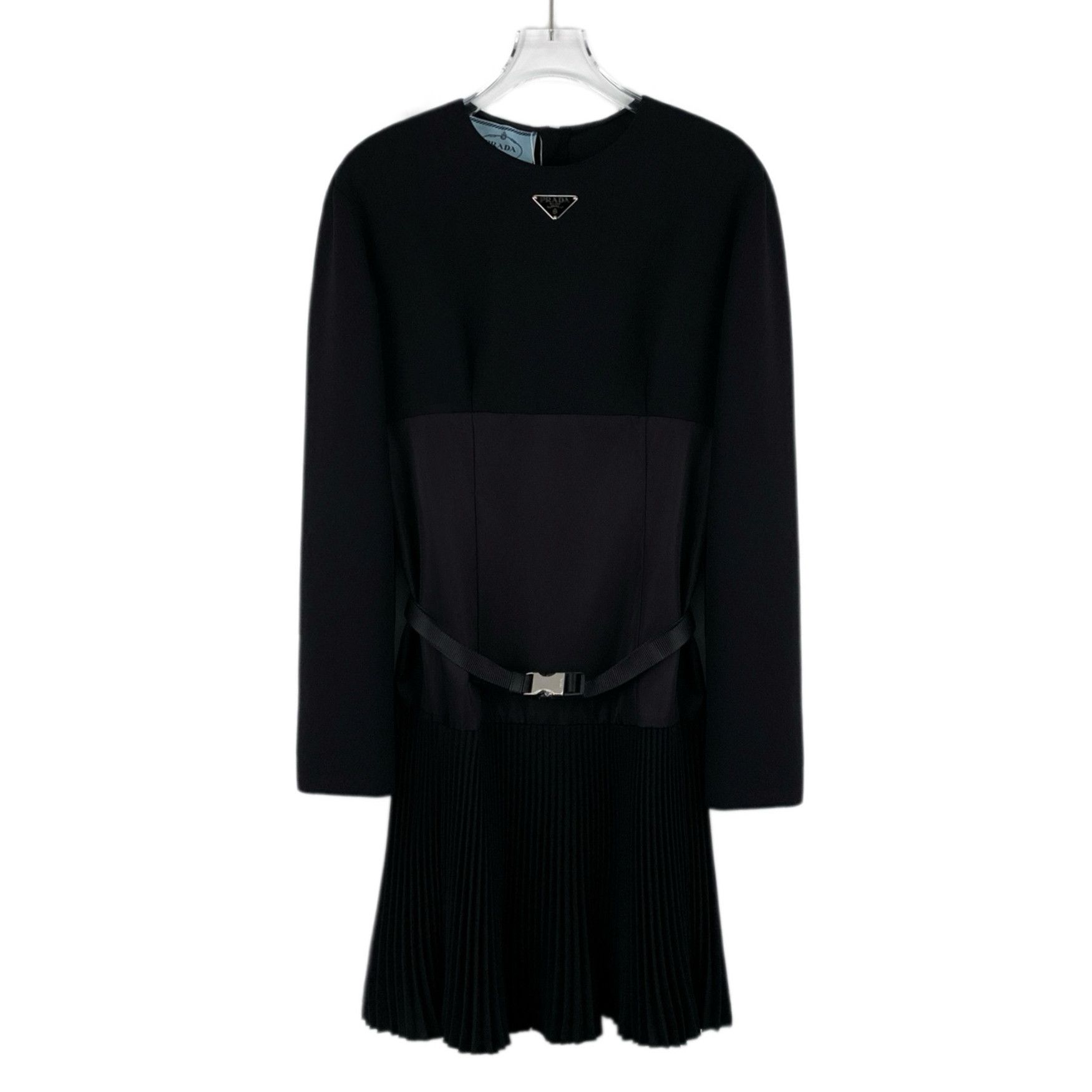 Prada Prada Triangle Logo Knit Dress Black (38S) Size S / US 4 / IT 40 - 1 Thumbnail