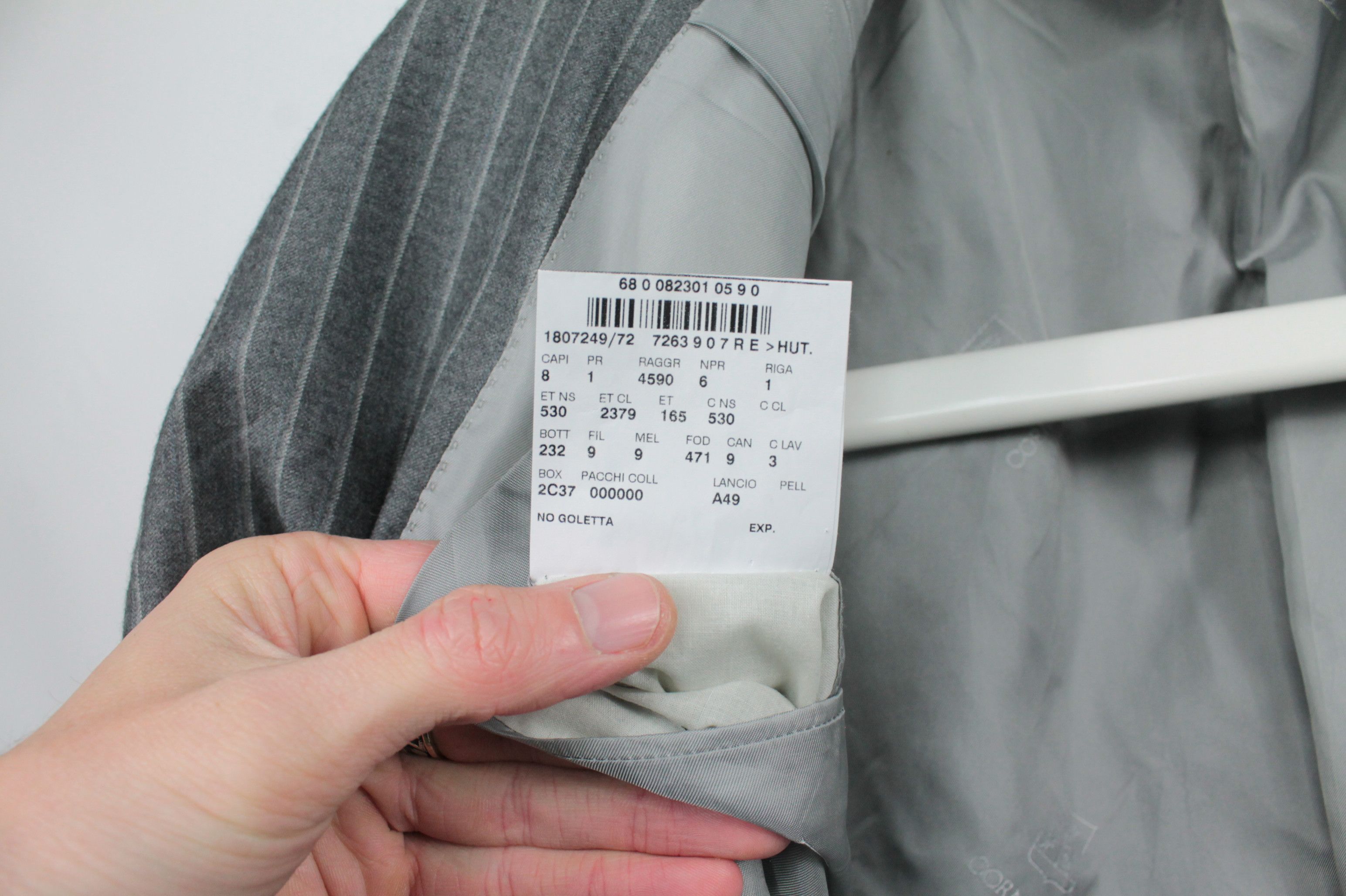 Corneliani Corneliani Wool/Cashmere Blend Gray Strip Blazer Jacket Size US L / EU 52-54 / 3 - 11 Thumbnail