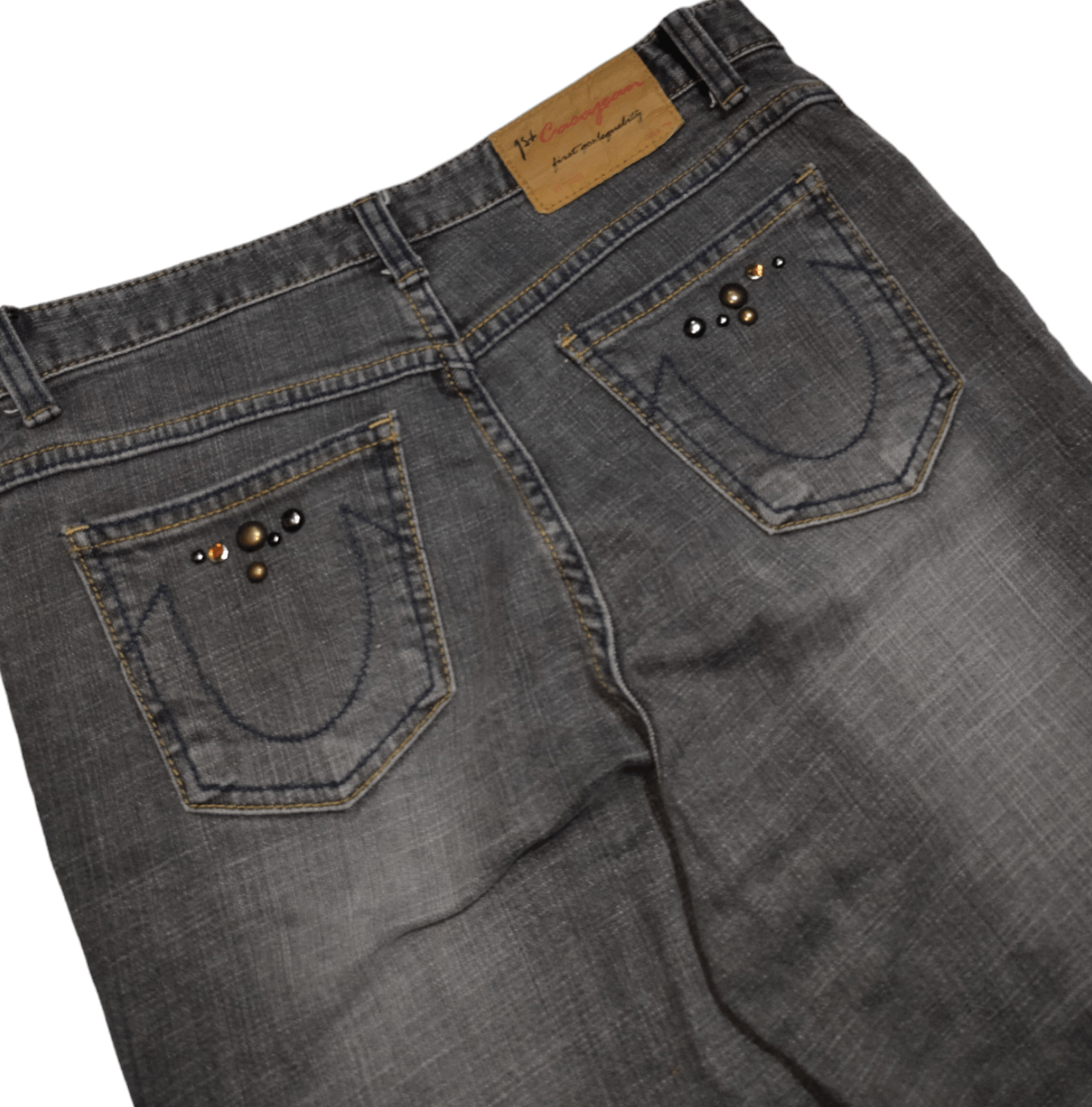 Tornado Mart Studed washed Flare Jeans Casa Size US 29 - 9 Thumbnail