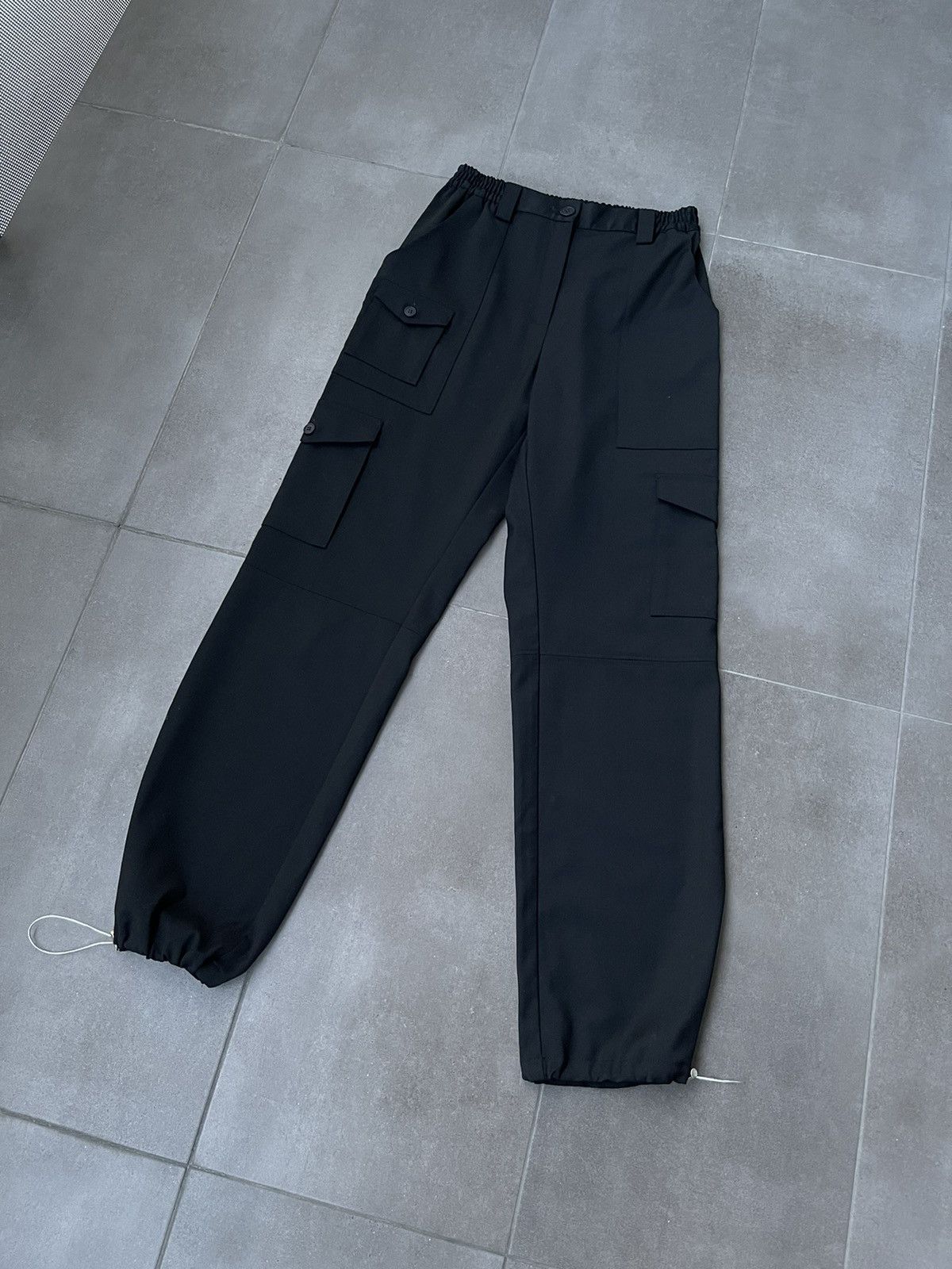 Han Kjobenhavn !DS! SS22 Han Kjobenhavn Cargo Black Wool Track Pants Size US 30 / EU 46 - 3 Thumbnail