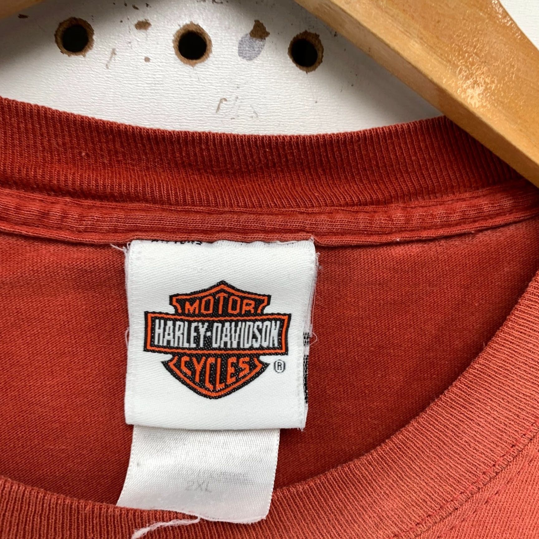 Harley Davidson Harley-Davidson Flame Shirt Mens 2XL Faded Orange Tribal St Charles Il Regular T-Shirt Cotton Graphic Print Vintage Mens Size US XXL / EU 58 / 5 - 3 Thumbnail