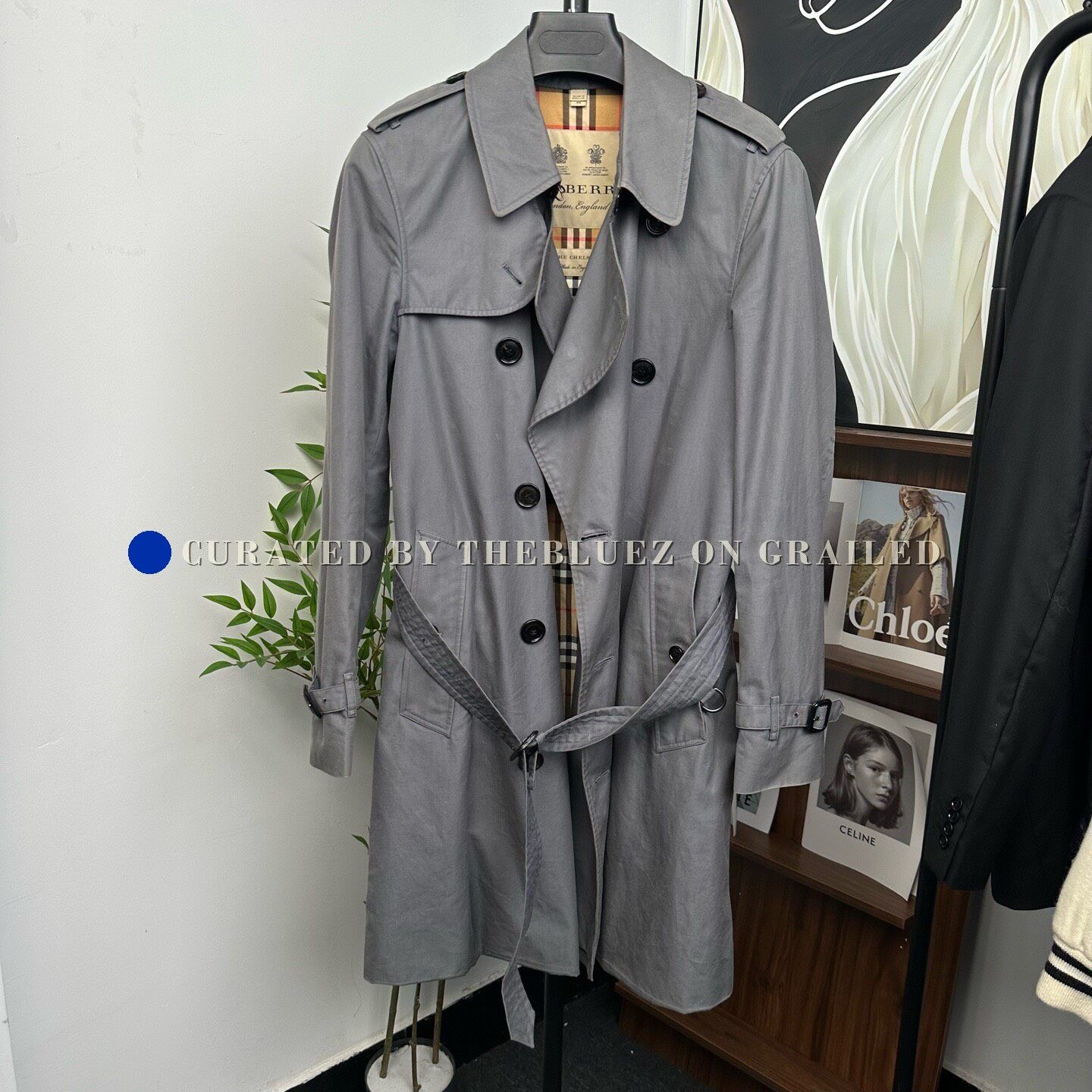Burberry Burberry Classic Check Double-Breasted Gray Trench Size US S / EU 44-46 / 1 - 1 Thumbnail