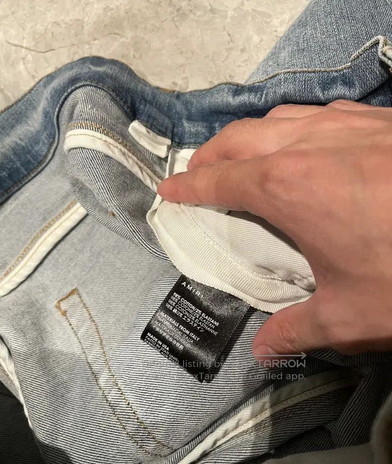 Amiri Amiri Classic rendered patchwork destroyed blue denim Size US 36 / EU 52 - 4 Thumbnail