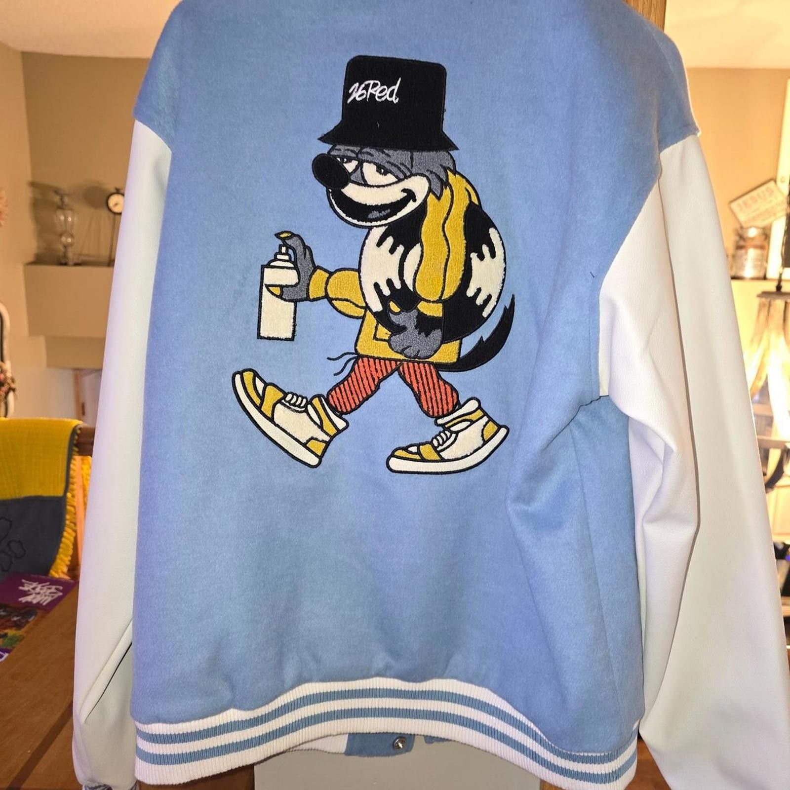 Other 26Red Retro Cat Varsity Jacket Sz L. Sold Out! Size US L / EU 52-54 / 3 - 6 Thumbnail