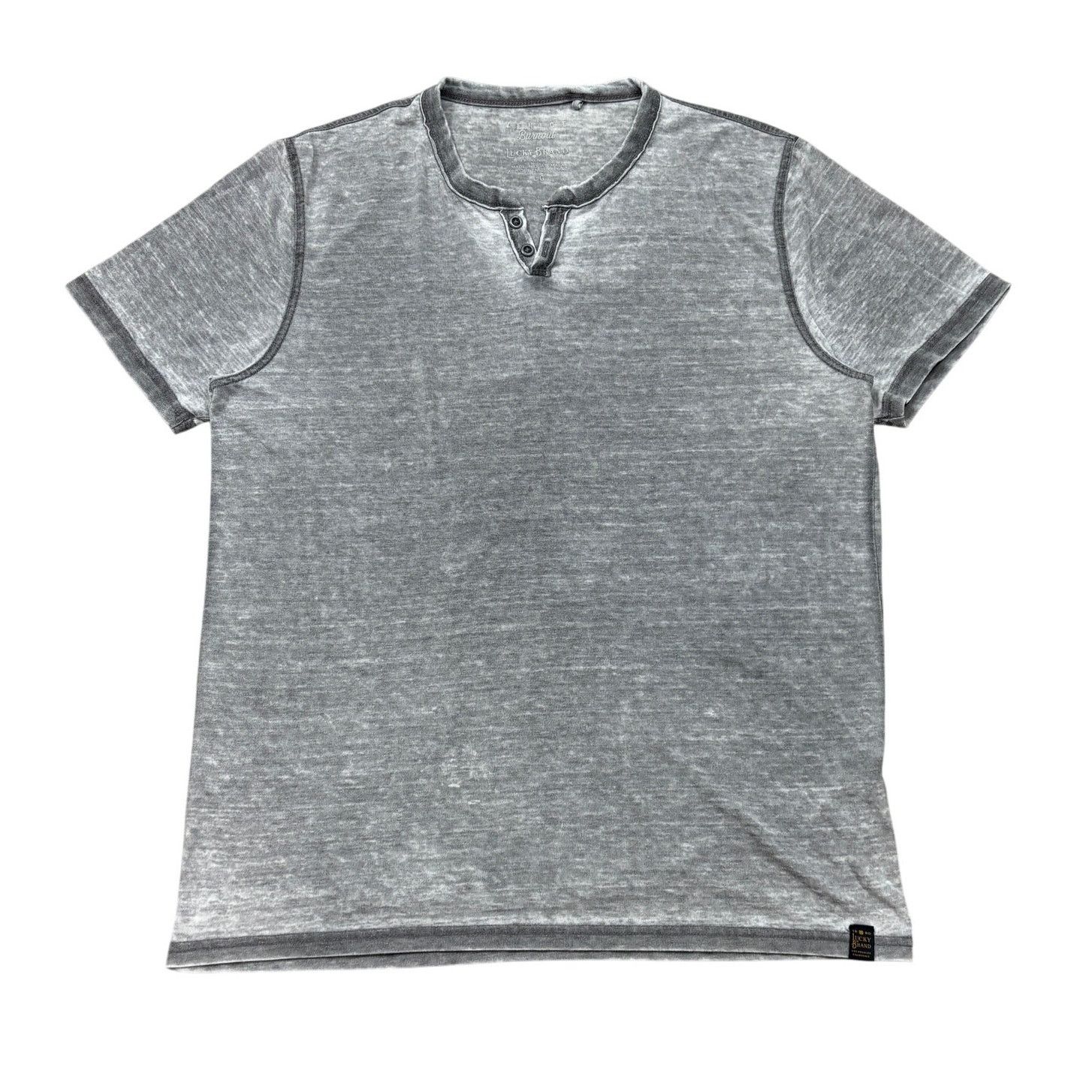 Lucky Brand Lucky Brand Venice Burnout Notch Neck Henley Shirt Men's L Size US L / EU 52-54 / 3 - 1 Thumbnail
