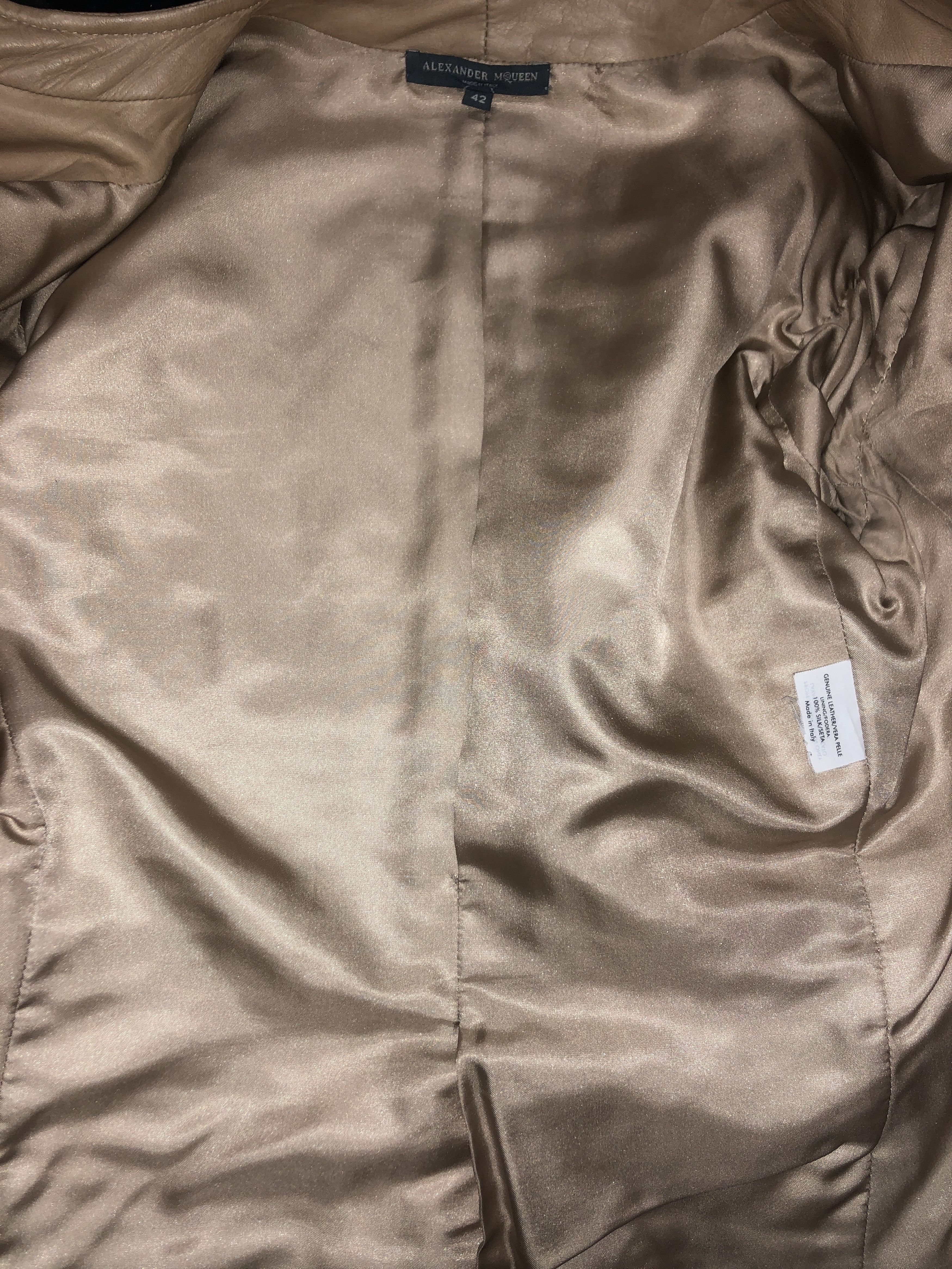 Alexander McQueen Pantheon and Lucem 2004 Quilted Leather Jacket Size M / US 6-8 / IT 42-44 - 6 Thumbnail