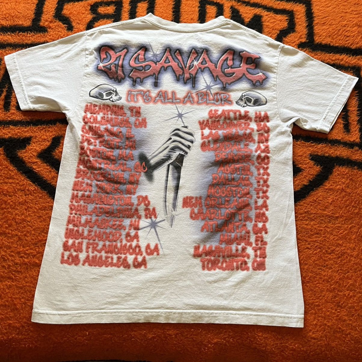21 Savage 21 Savage X Drake It’s All A Blur Tour Graphic T shirt Size US M / EU 48-50 / 2 - 2 Thumbnail